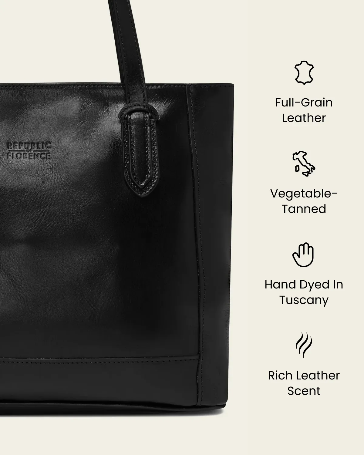Amelia Jet - Leather Work Tote - Image 8