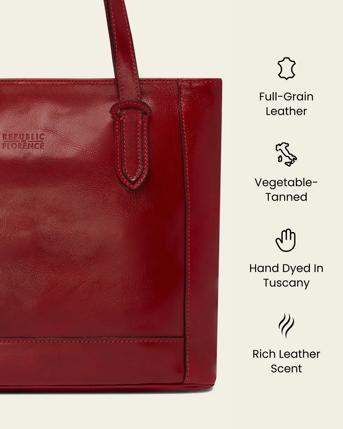 Amelia Rosso - Leather Work Tote - Image 8