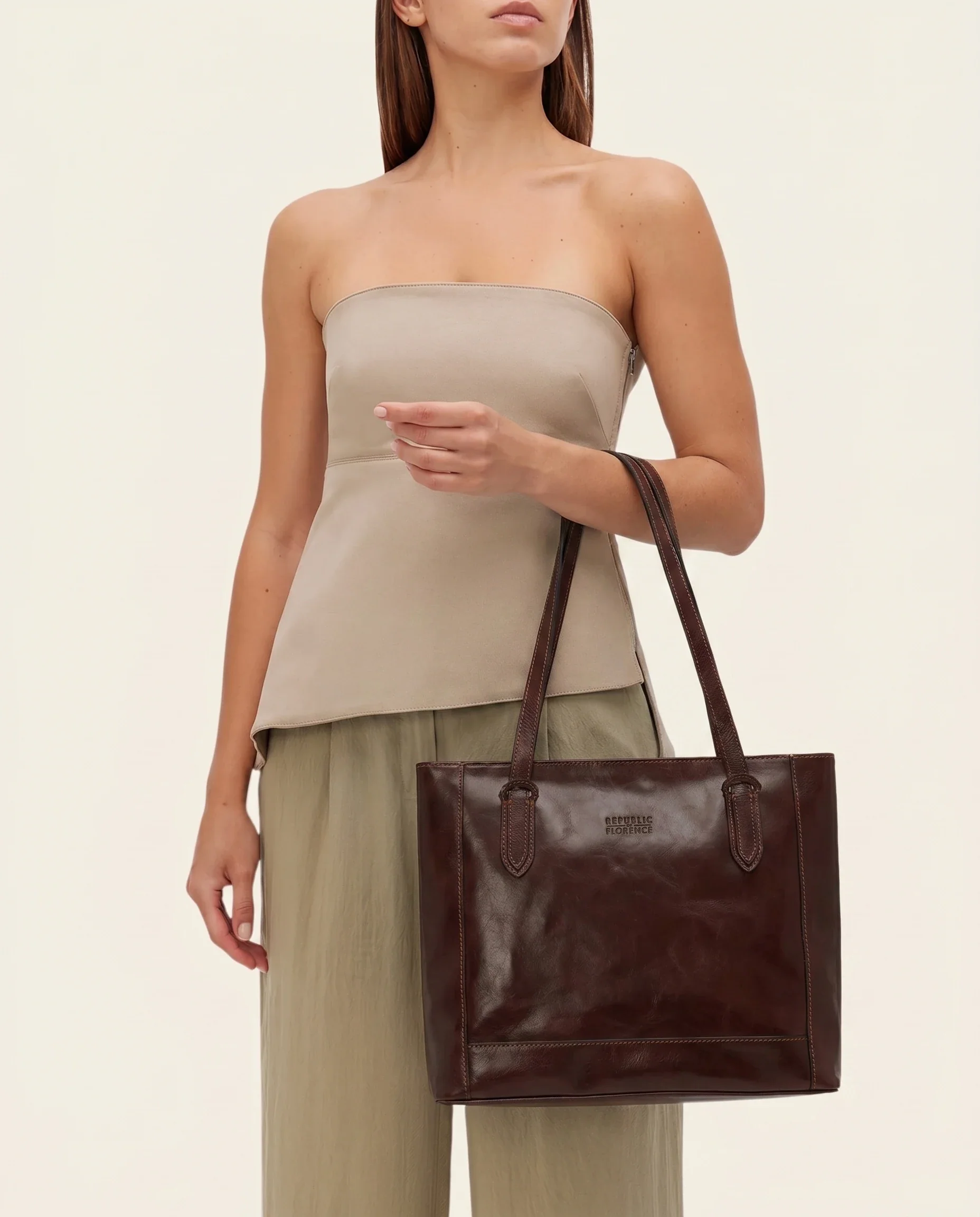 Amelia Terra - Leather Work Tote - Image 3