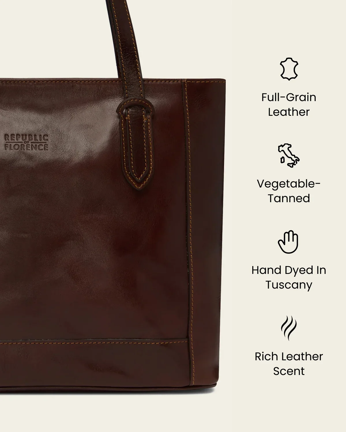 Amelia Terra - Leather Work Tote - Image 8