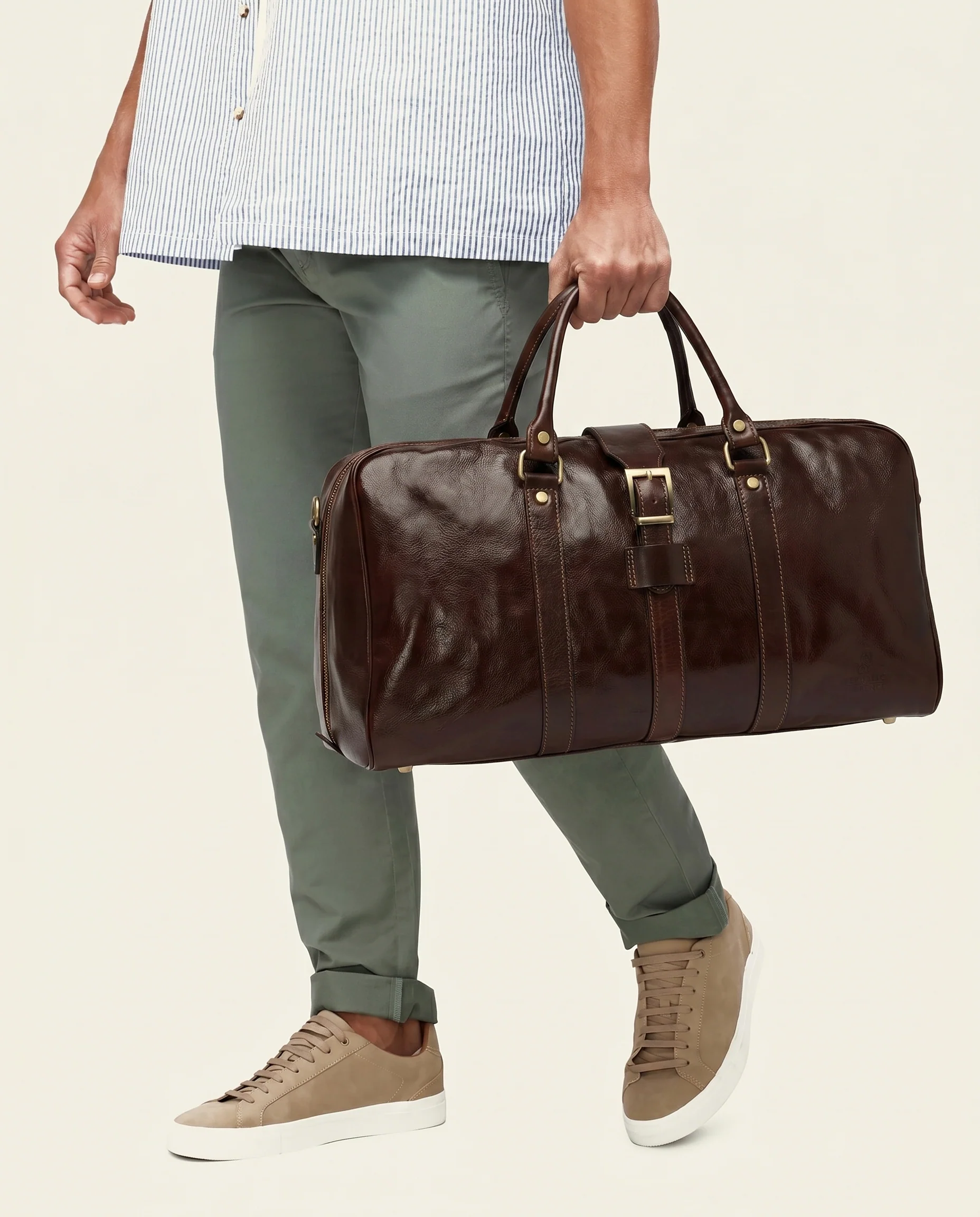Amerigo Terra - Leather Weekender Bag - Image 3