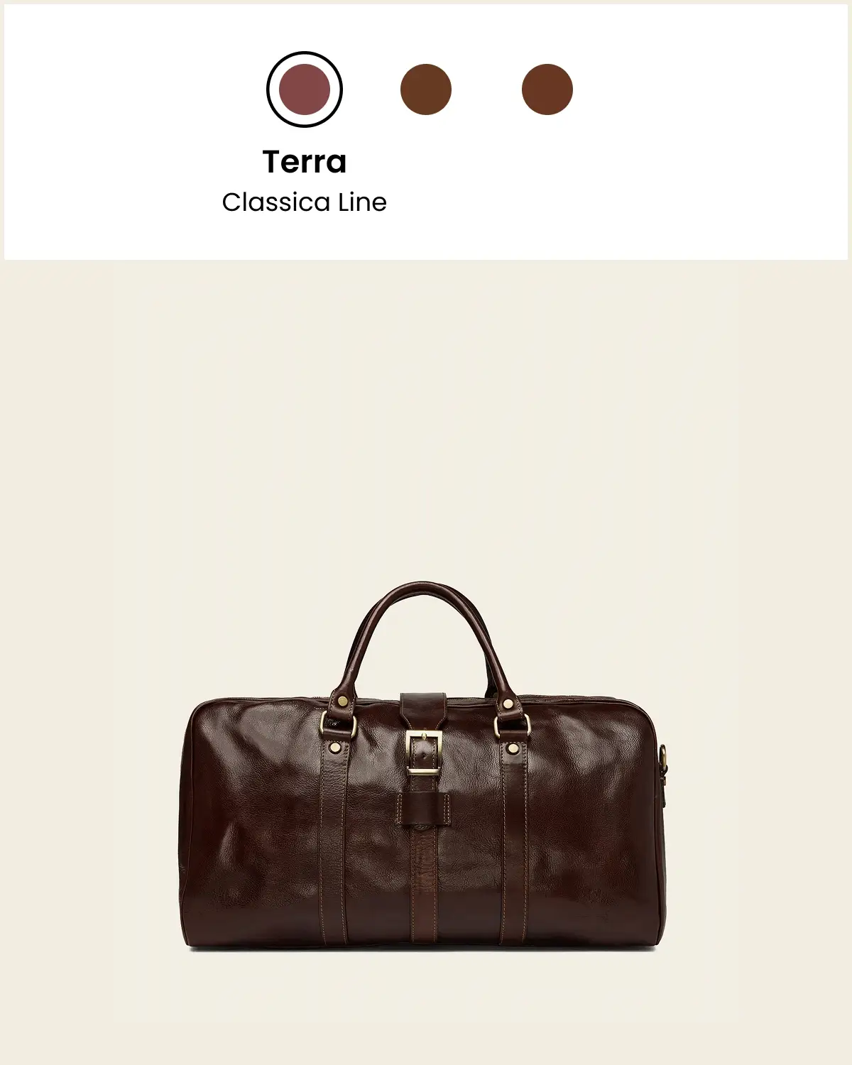 Amerigo Earth - Leather Weekender Bag - Image 9