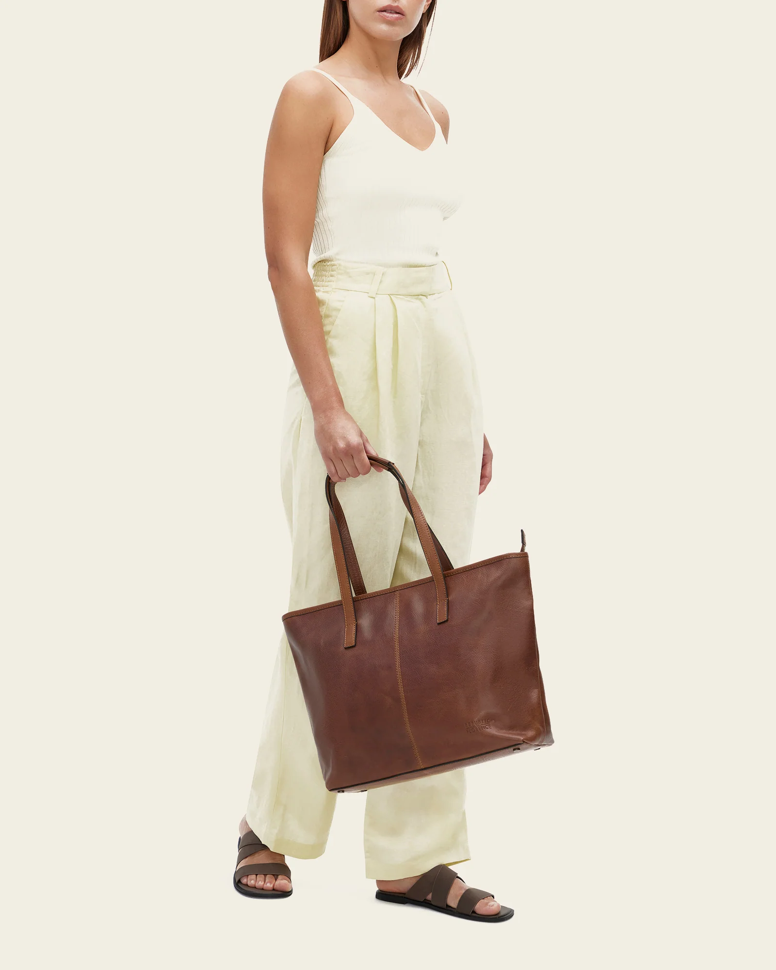 Beatrice Earth - Leather Work Tote - Image 6