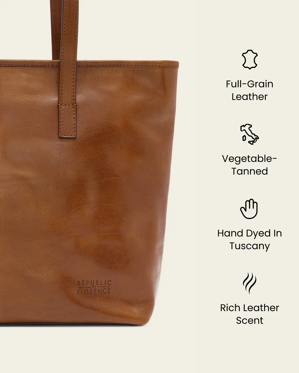 Beatrice Honey - Leather Work Tote - Image 8