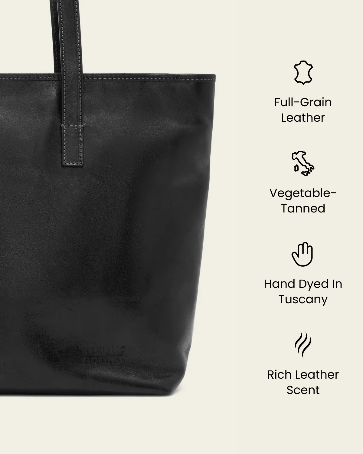Beatrice Jet - Leather Work Tote - Image 8