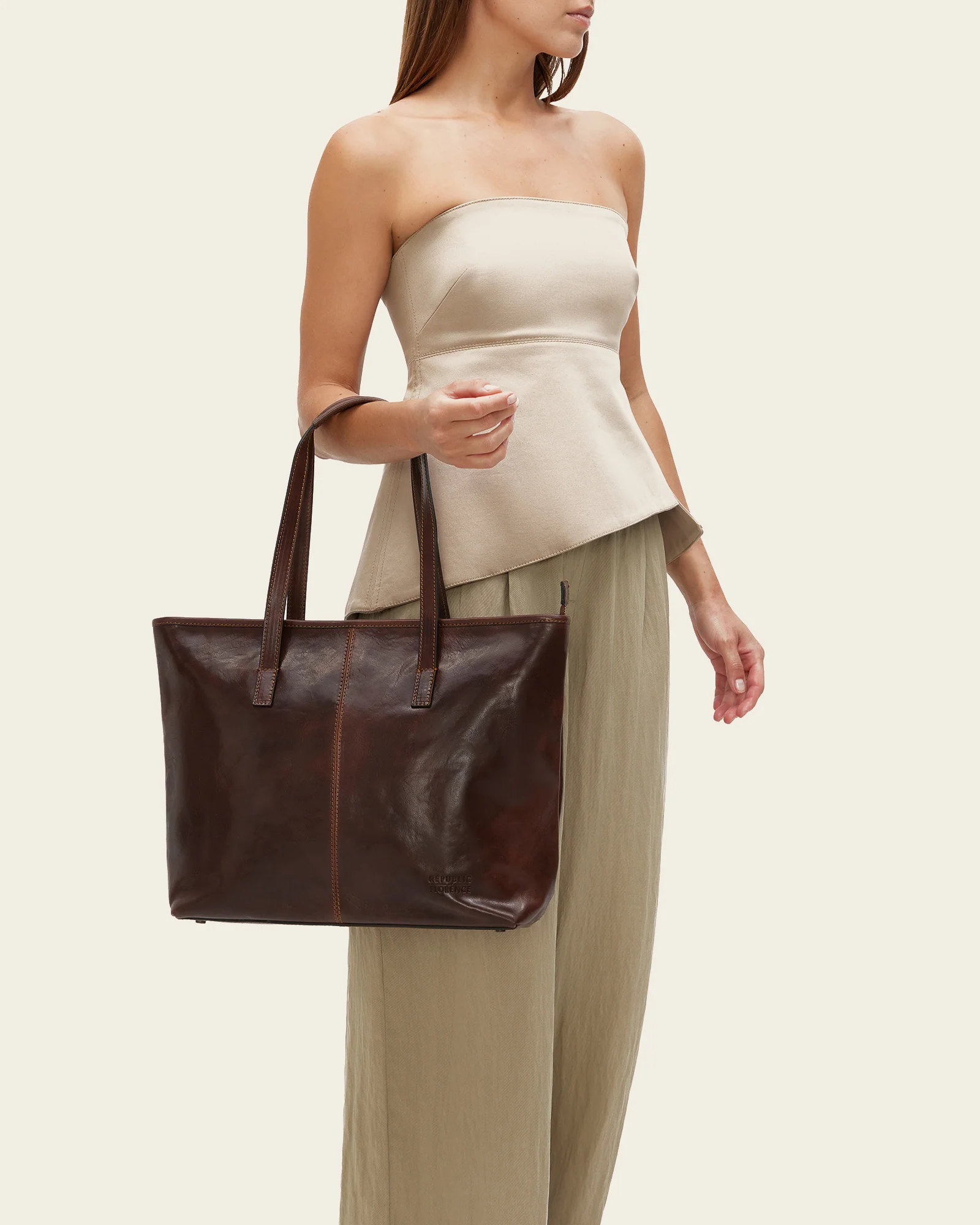 Beatrice Terra - Leather Work Tote - Image 6
