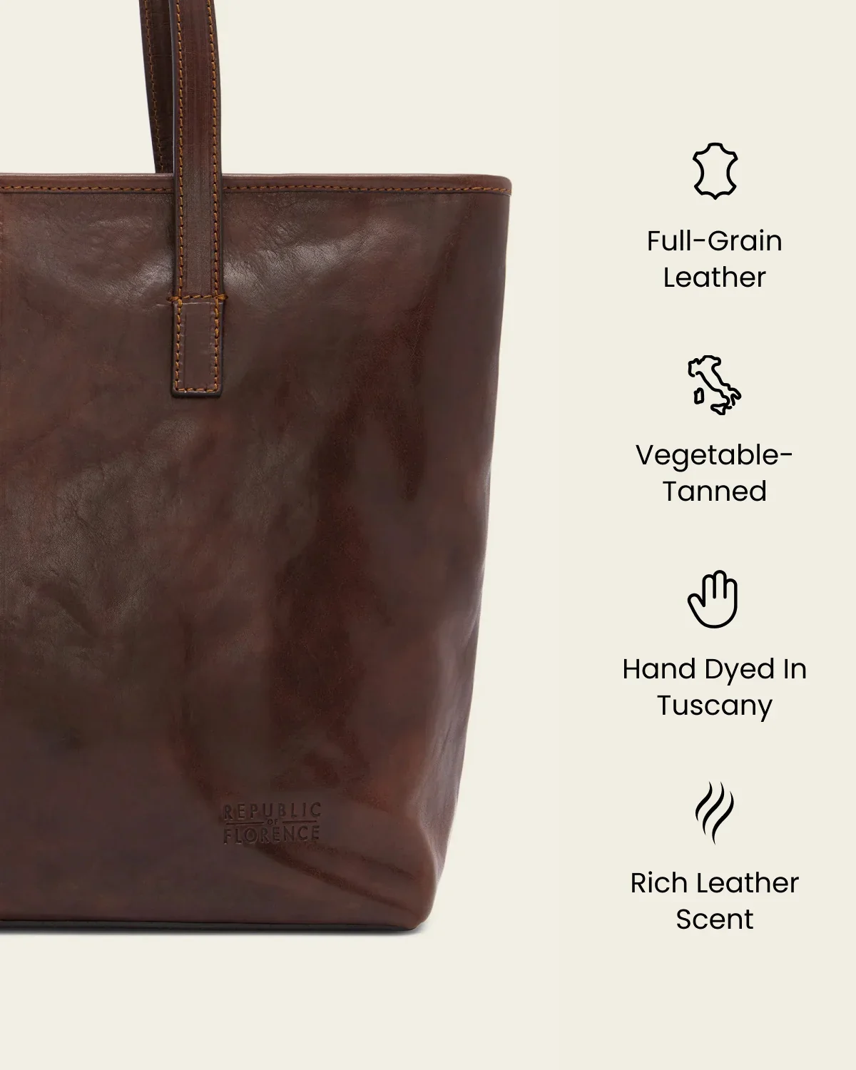 Beatrice Terra - Leather Work Tote - Image 8