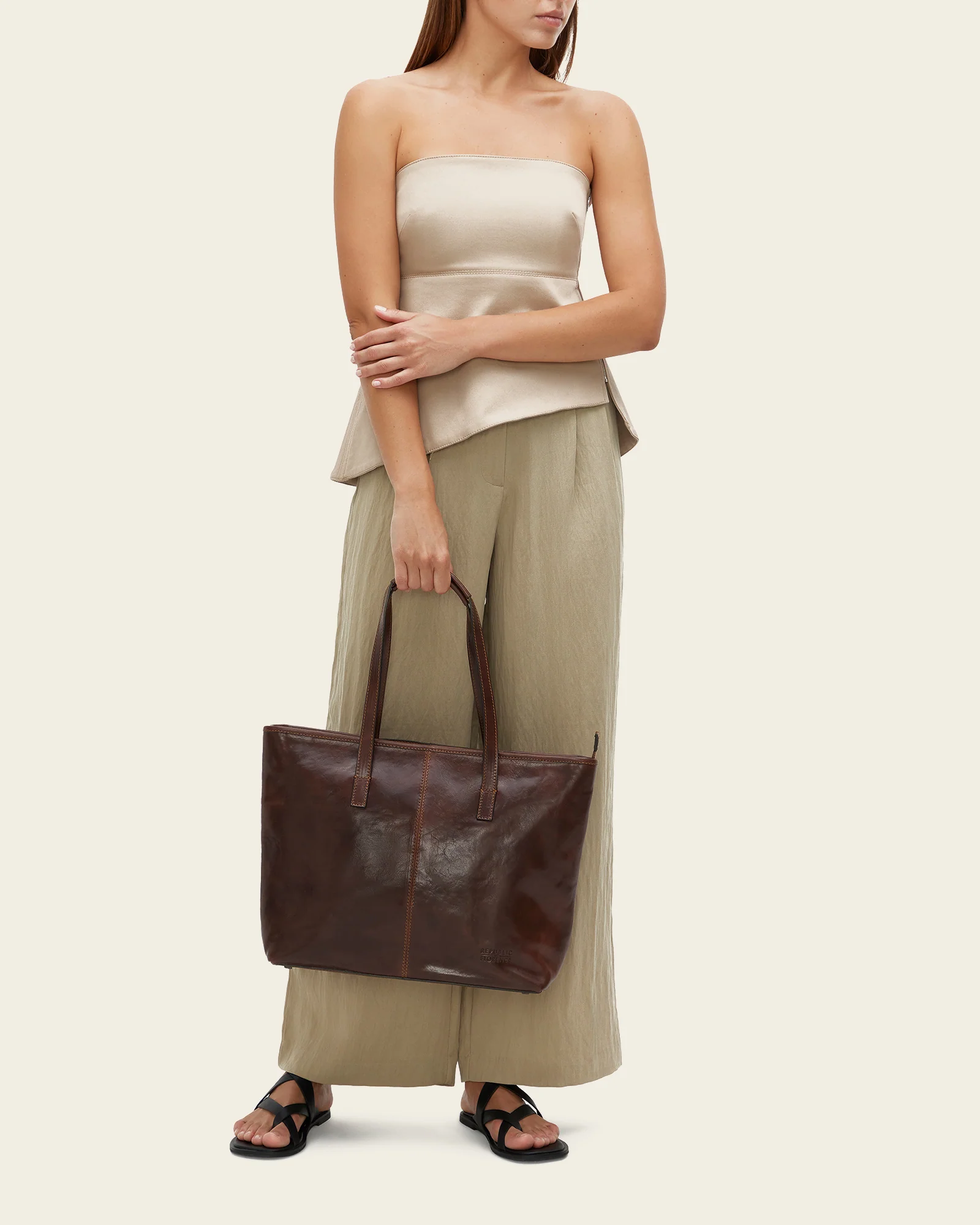 Beatrice Terra - Leather Work Tote - Image 9