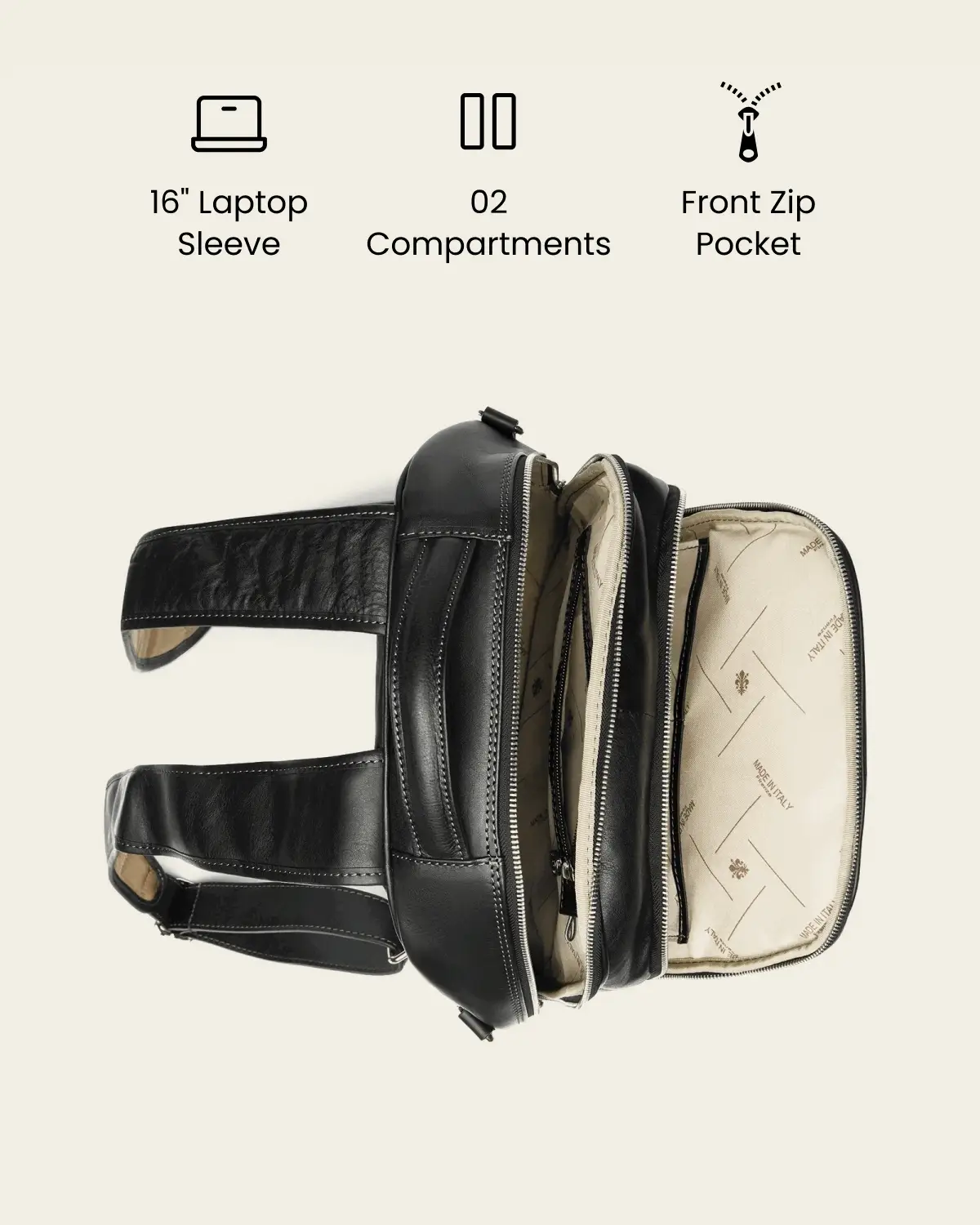 Belfast Ink - Leather Backpack - Image 2