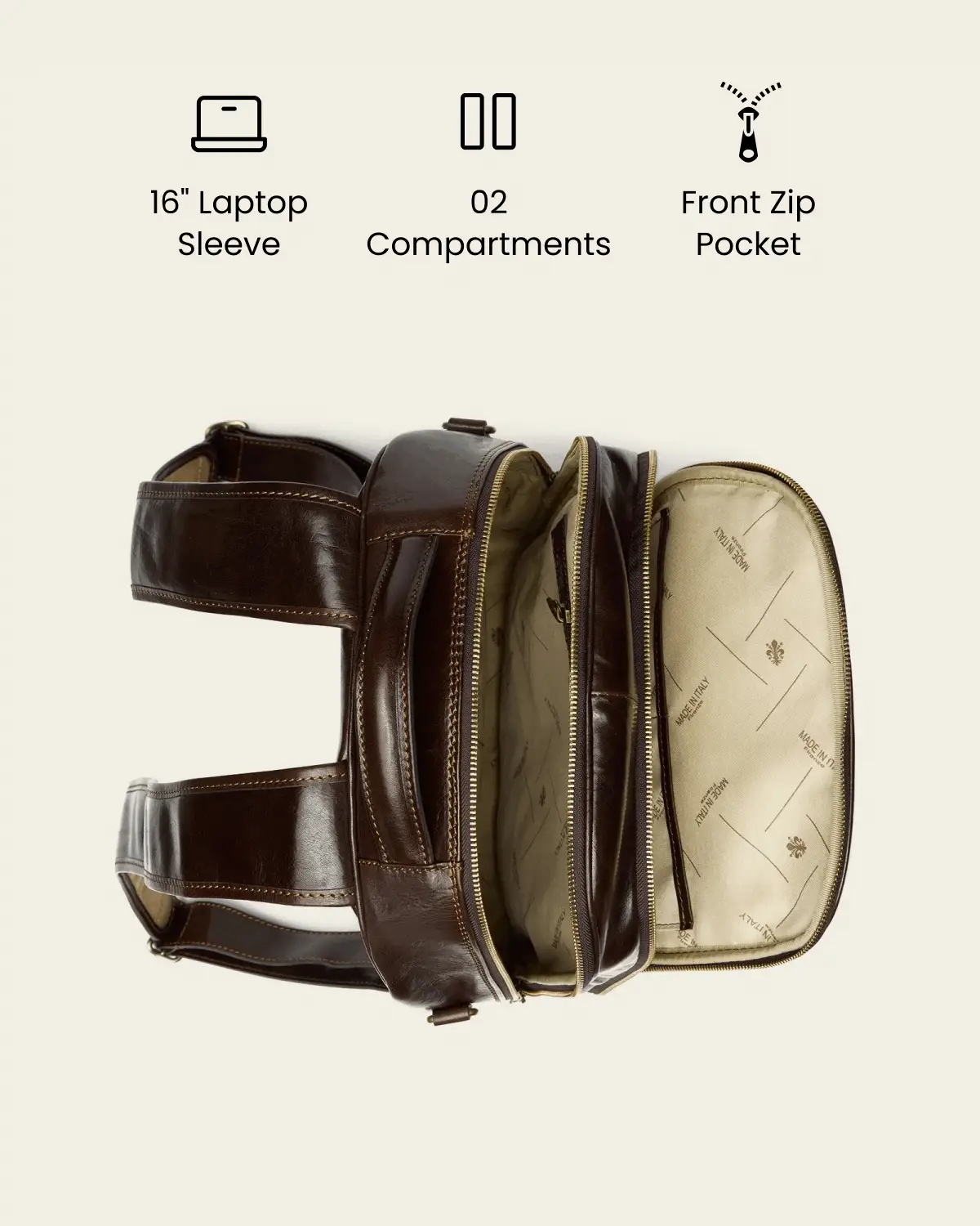 Belfast Moro - Leather Backpack - Image 2