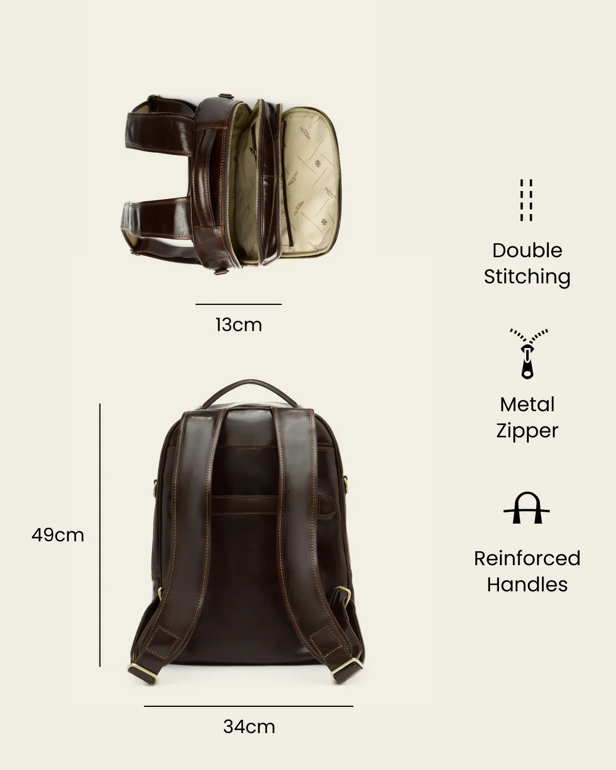 Belfast Moro - Leather Backpack - Image 6