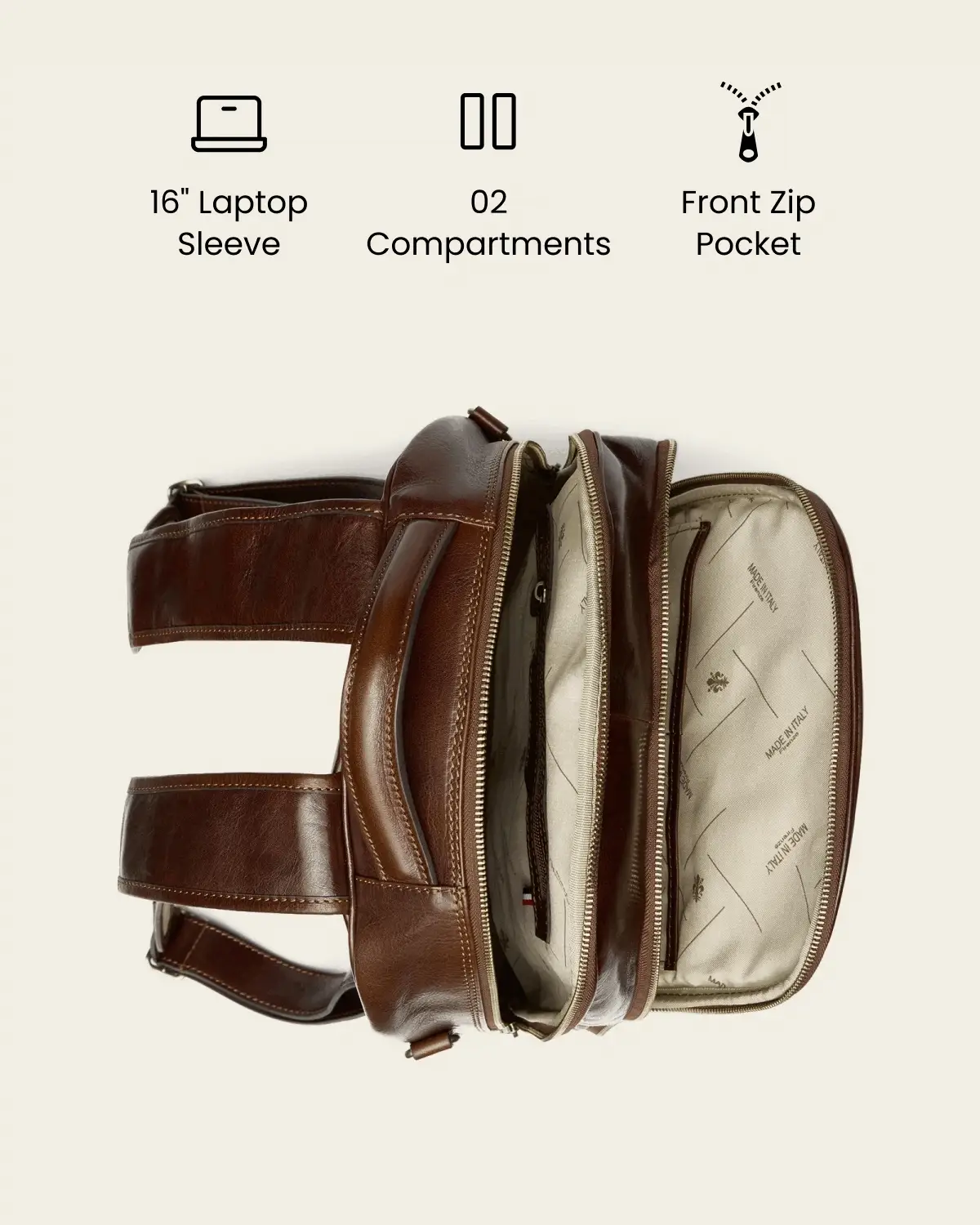 Belfast Terra - Leather Backpack - Image 2