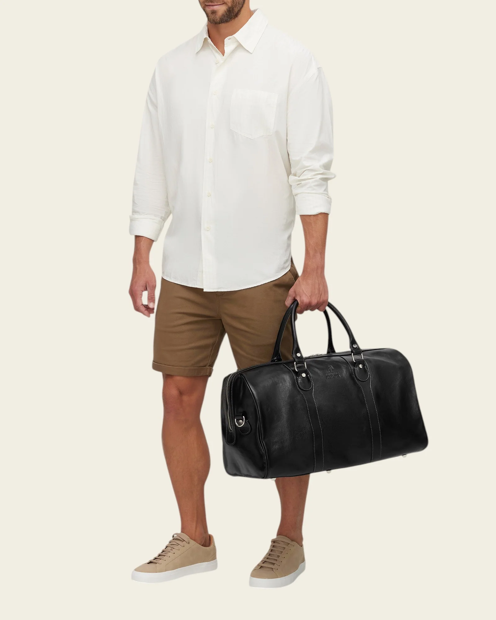 Beltrami Jet - Leather Weekender Bag - Image 7