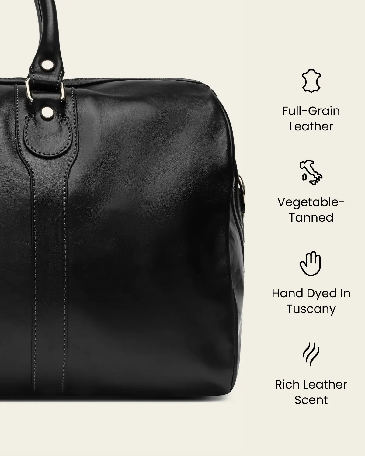 Beltrami Jet - Leather Weekender Bag - Image 9