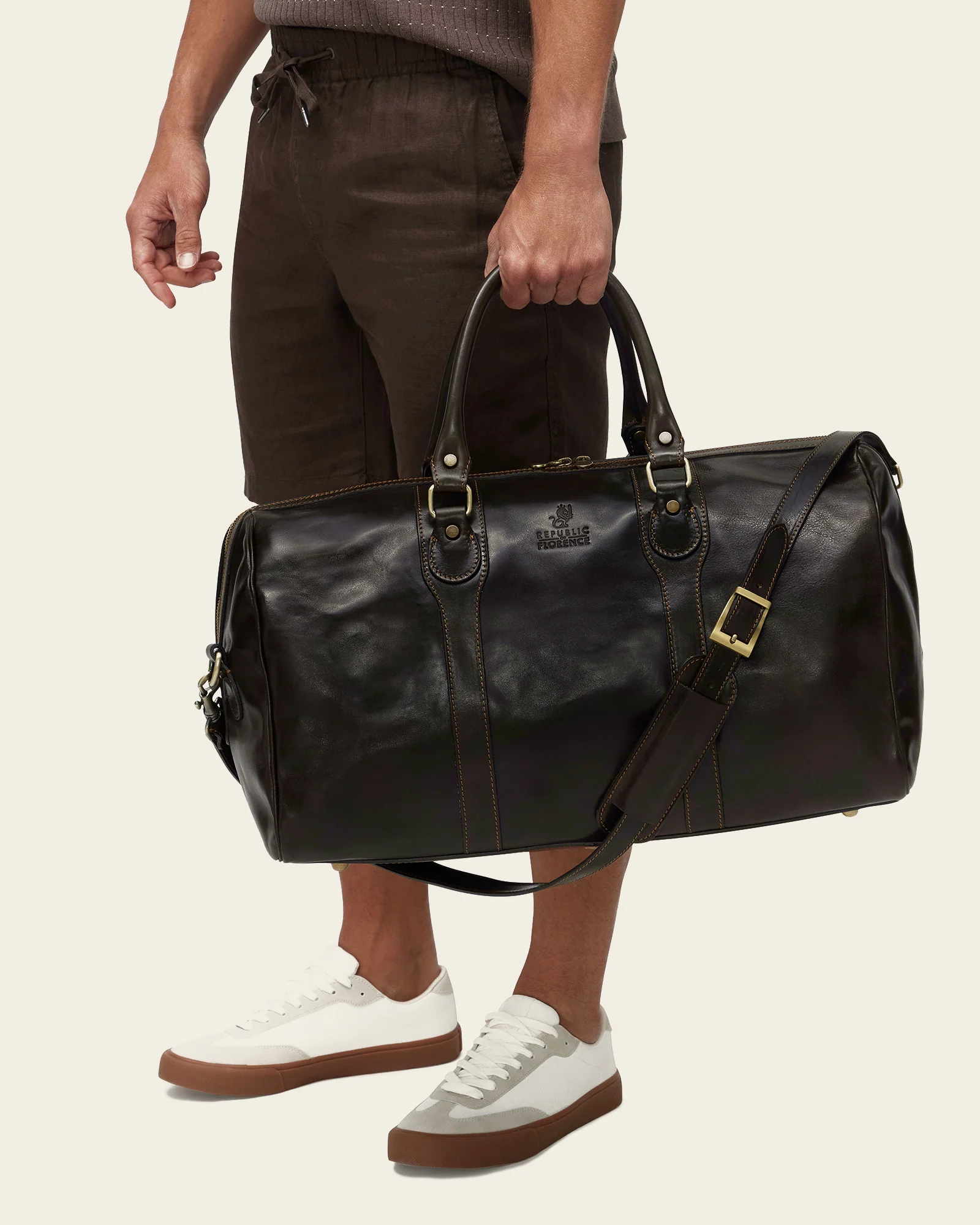 Beltrami Moro - Leather Weekender Bag - Image 3