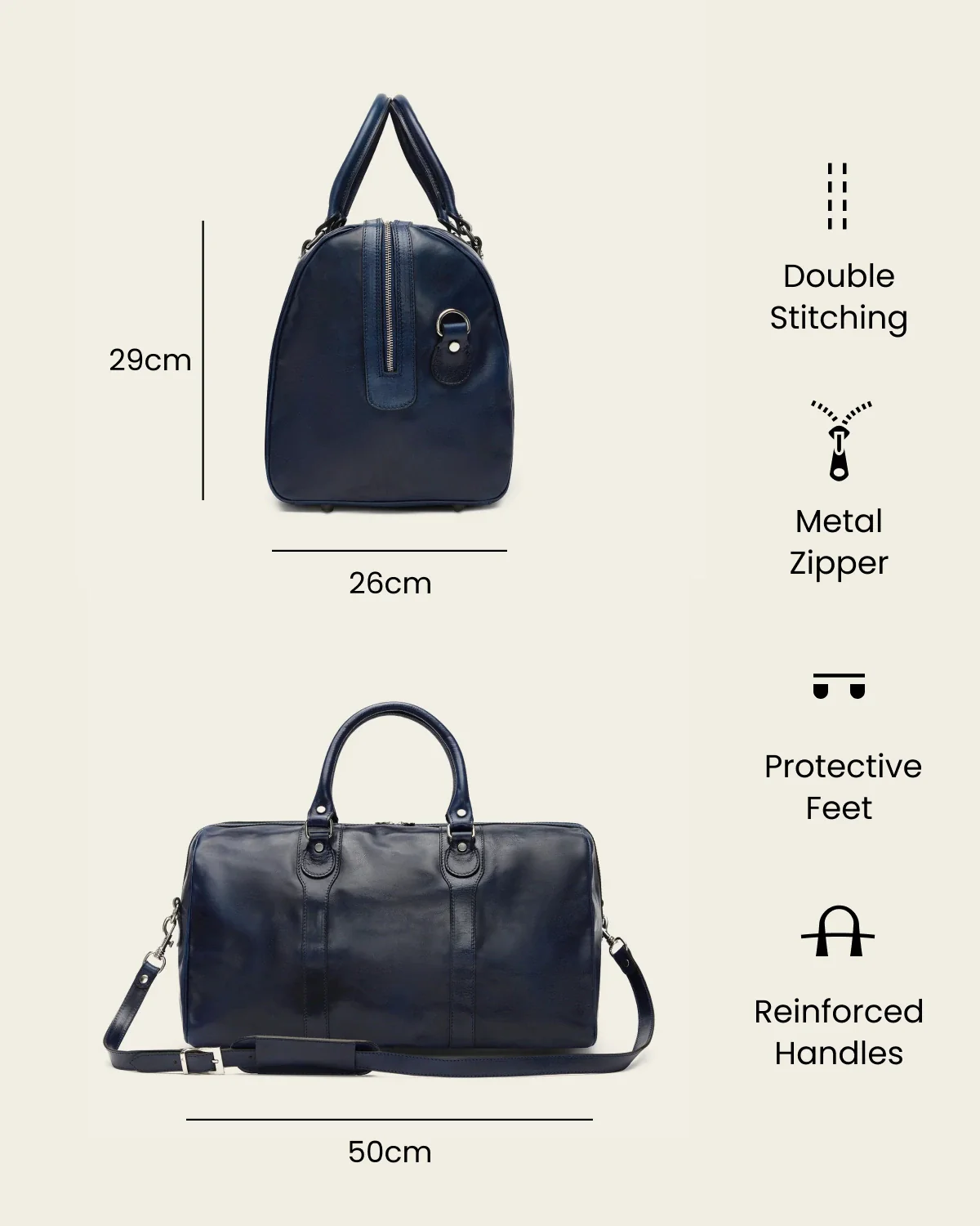 Beltrami Royal - Leather Weekender Bag - Image 8