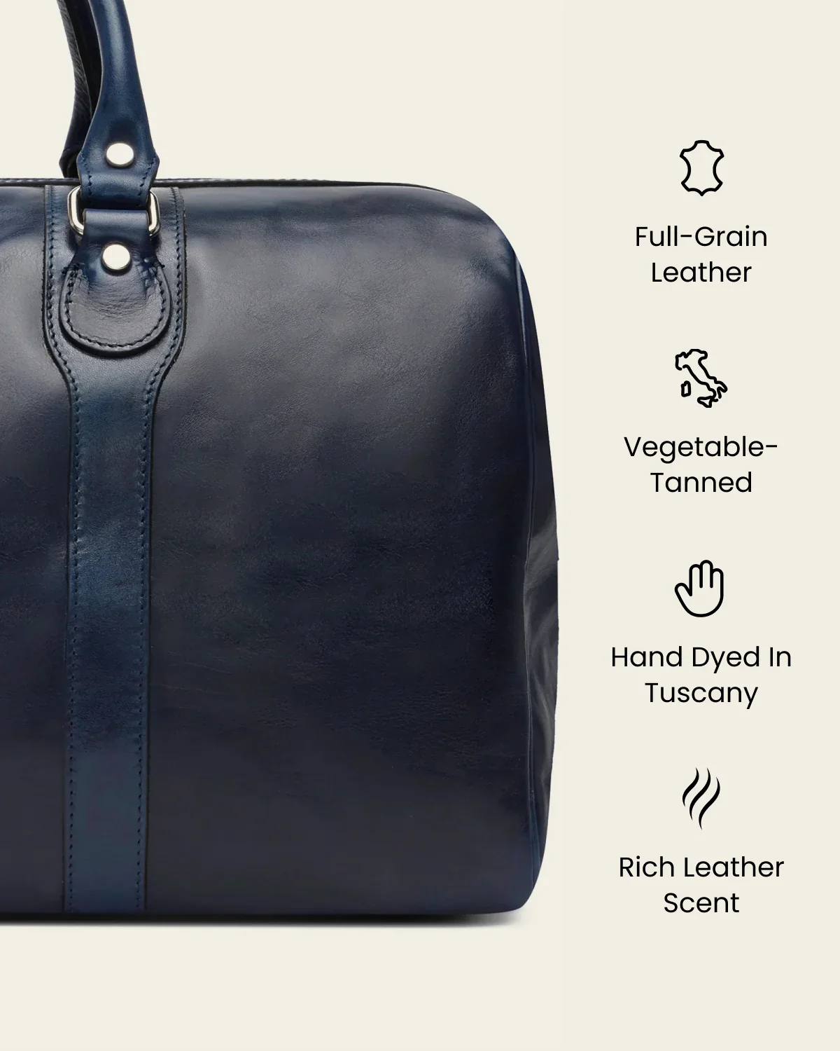 Beltrami Royal - Leather Weekender Bag - Image 9