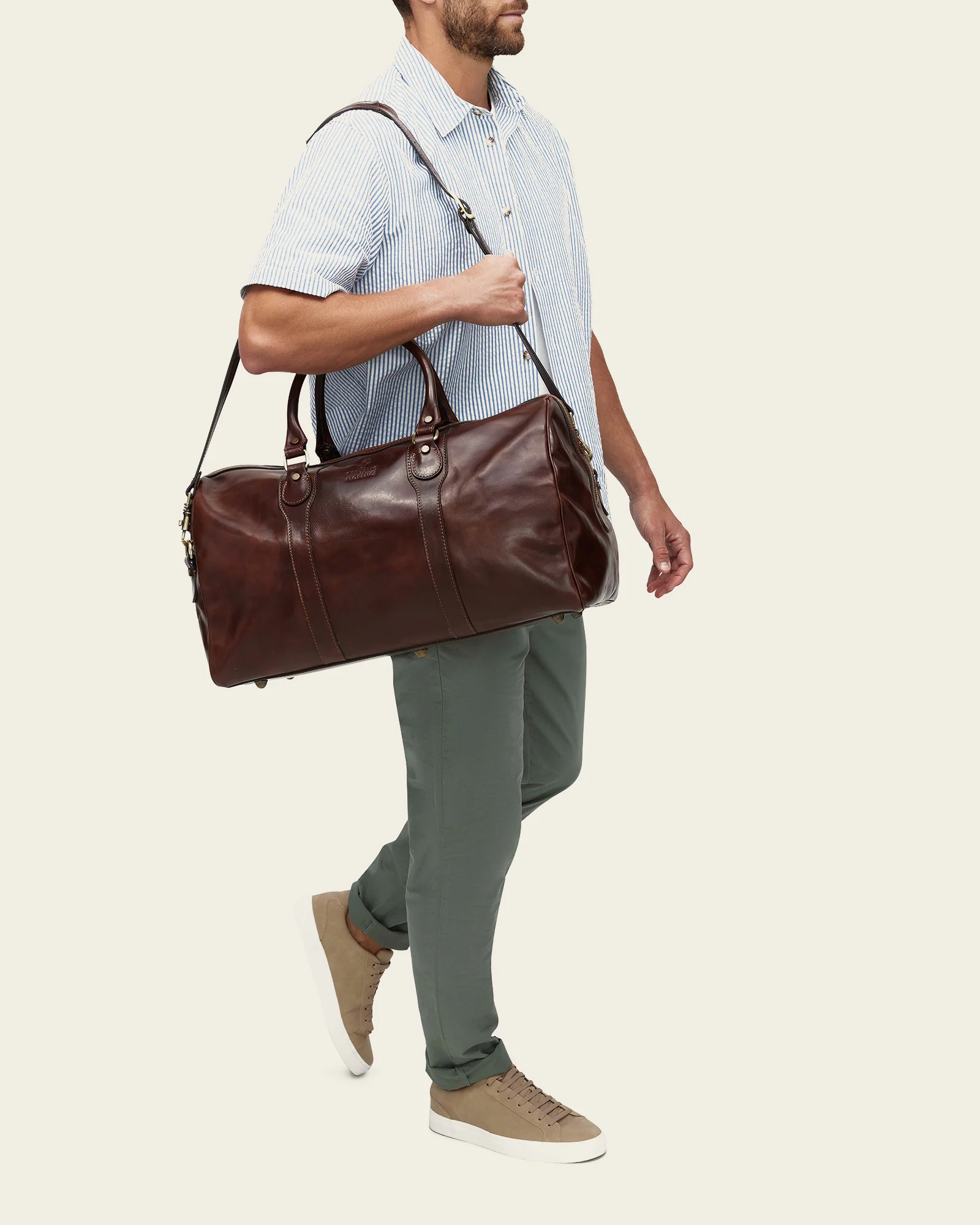 Beltrami Terra - Leather Weekender Bag - Image 7