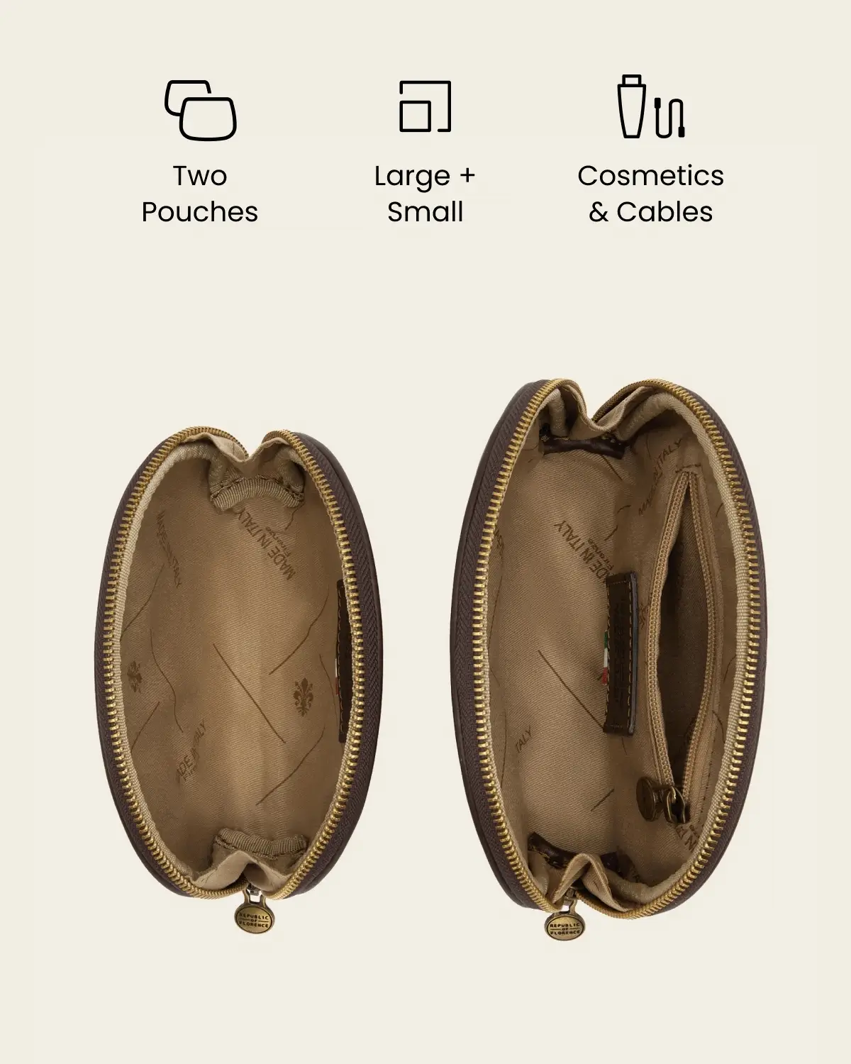 Duo Espresso - Leather Pouch Set - Image 2