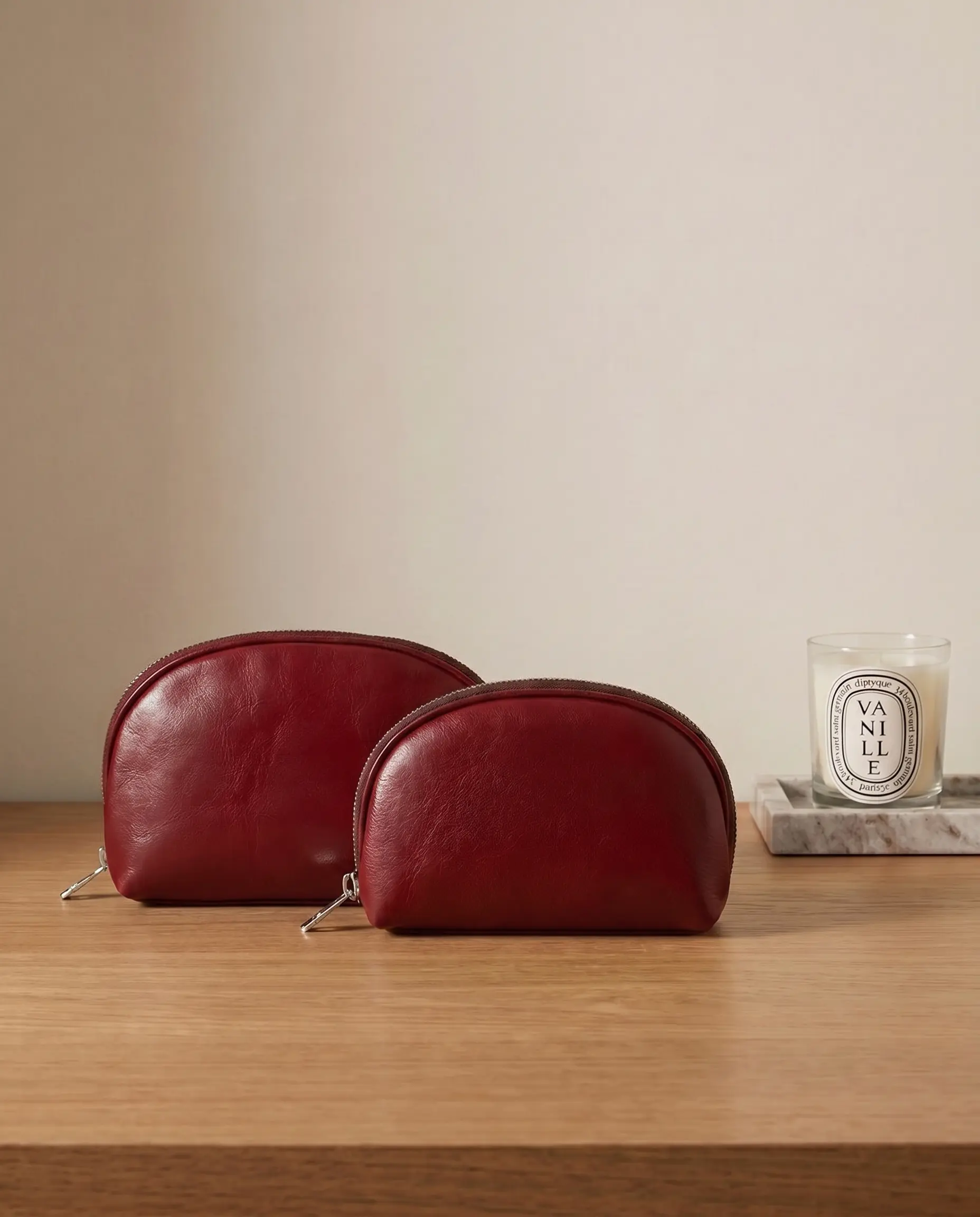 Duo Rosso - Leather Pouch Set - Image 7
