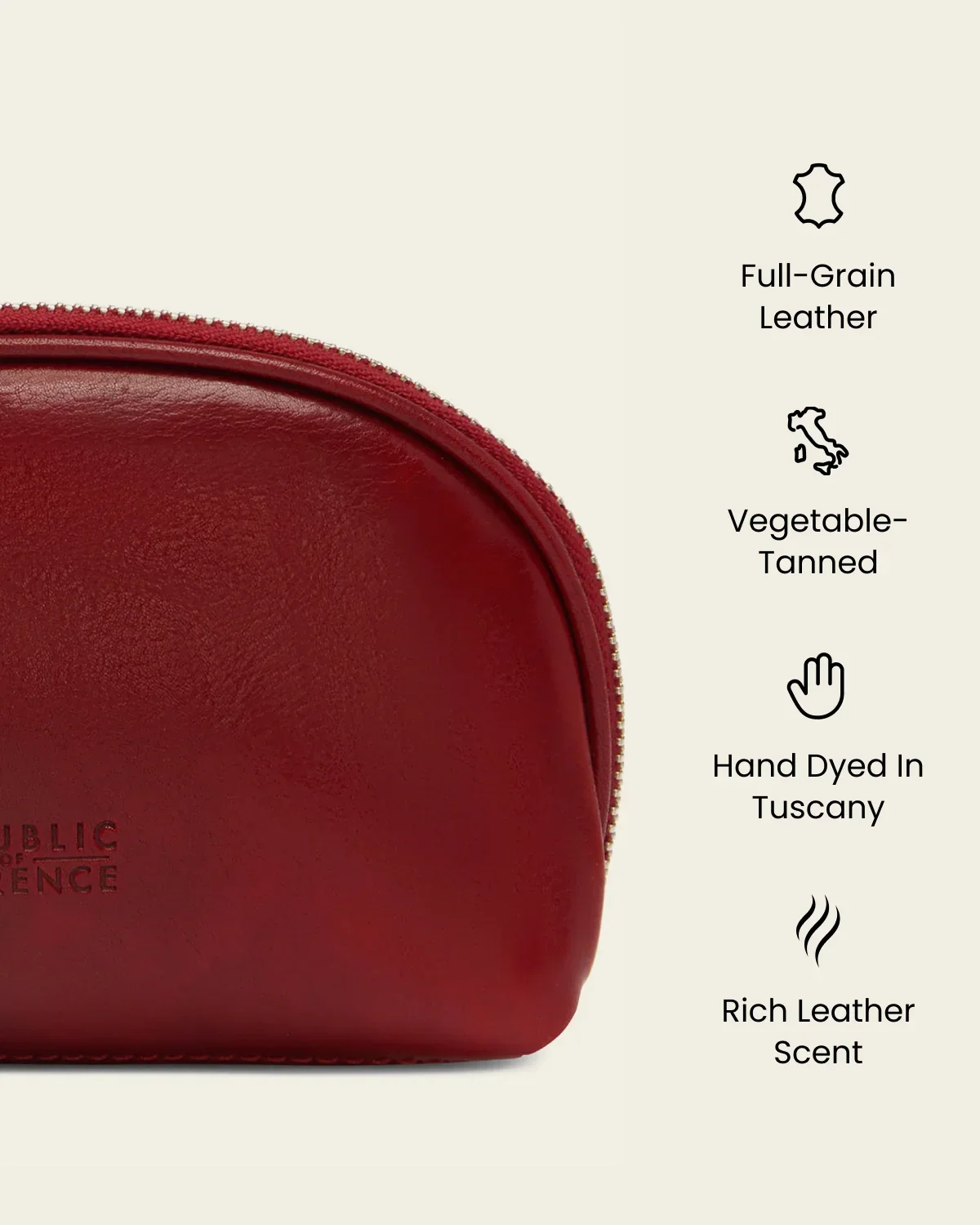 Duo Rosso - Leather Pouch Set - Image 9