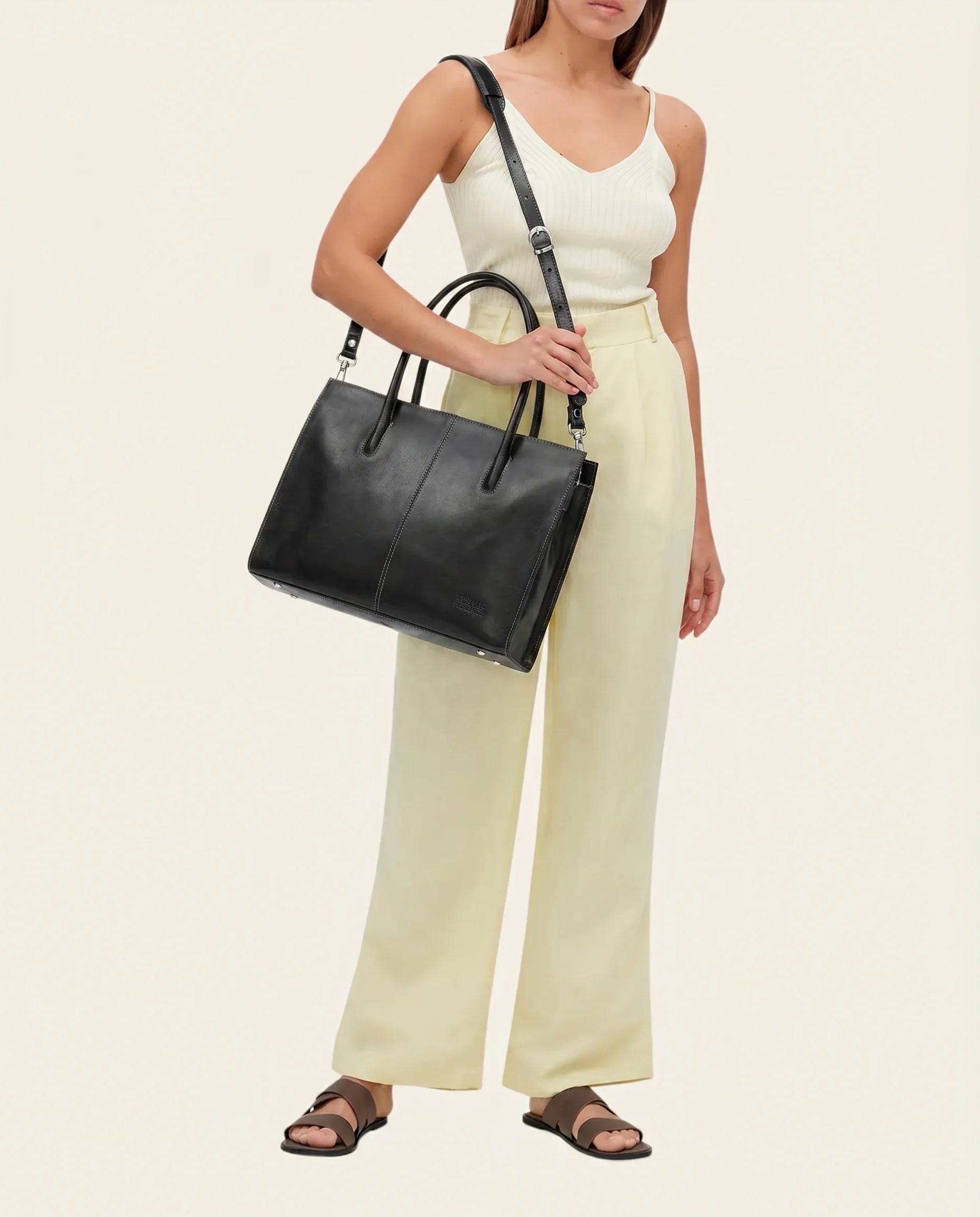 Florence Jet – Leather Work Tote - Image 7