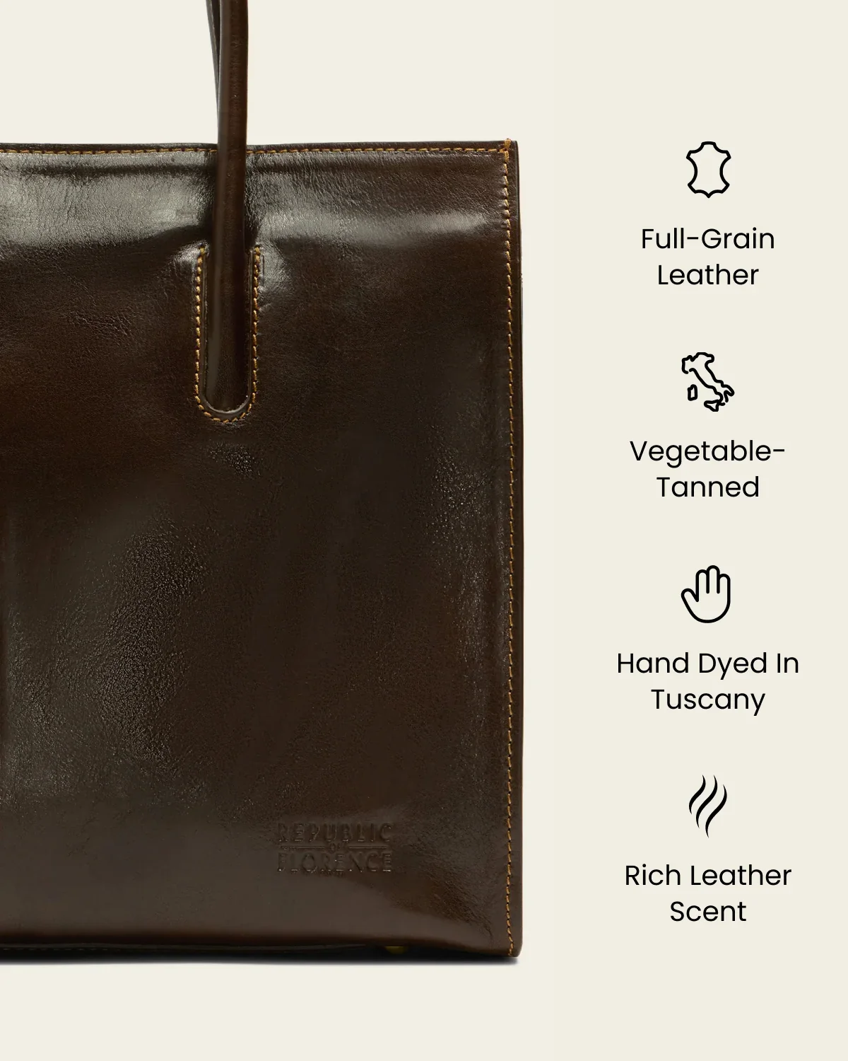 Florence Moro - Leather Work Tote - Image 9