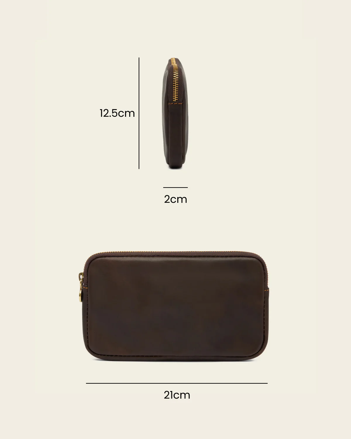 Forma5 Espresso - Leather Zip Organiser - Image 8