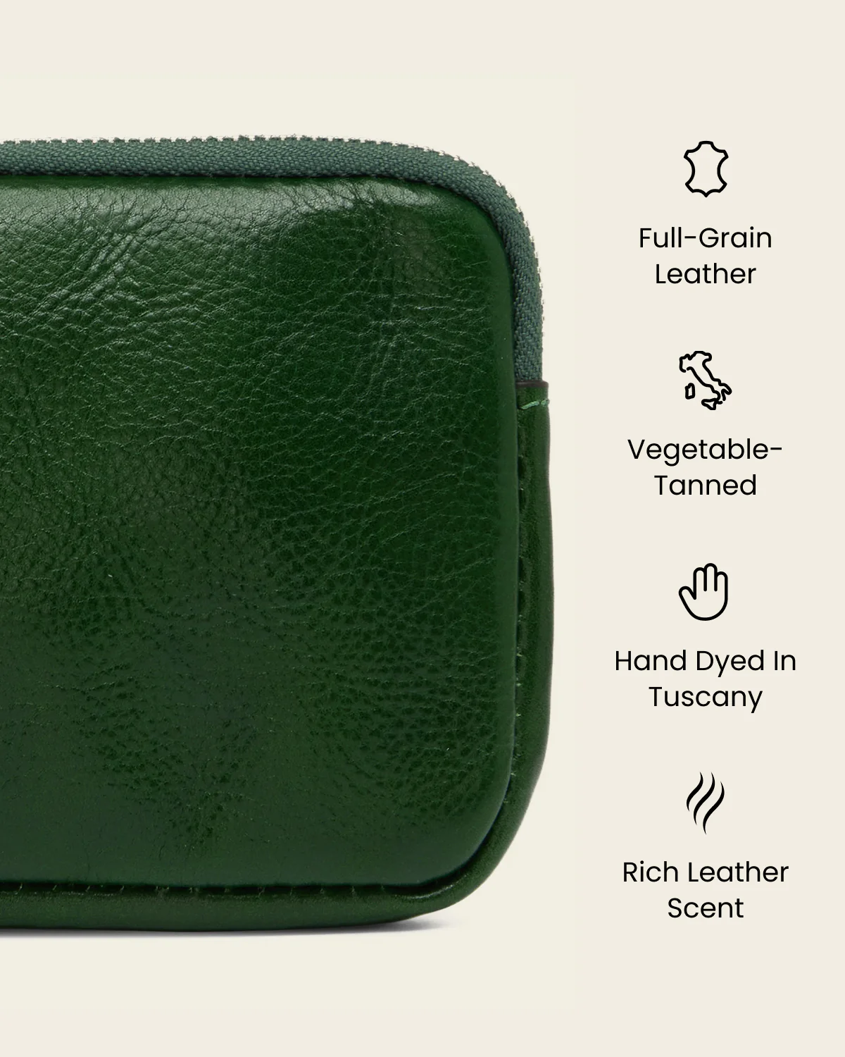 Forma5 Forest - Leather Zip Organiser - Image 9