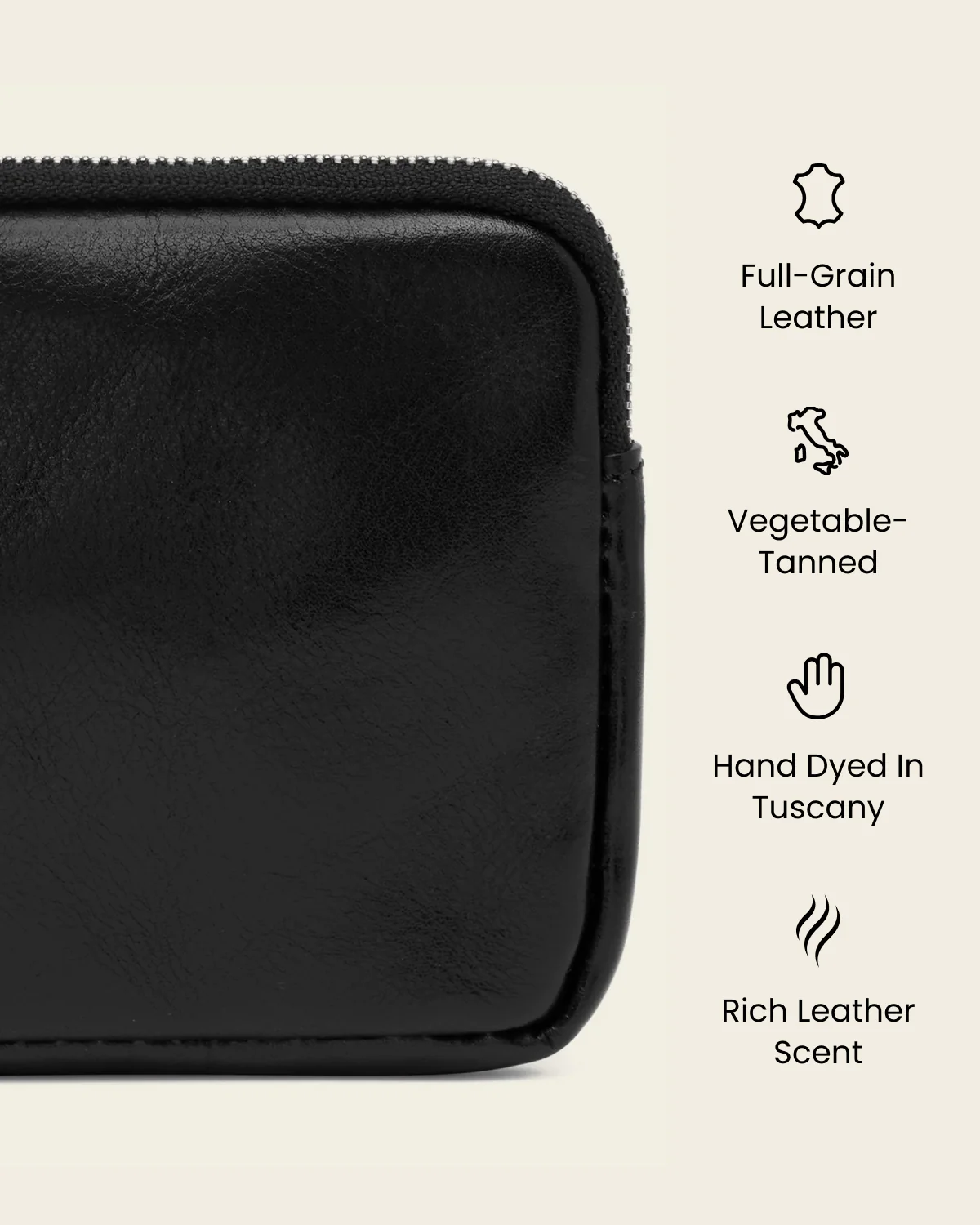 Forma5 Jet - Leather Zip Organiser - Image 9