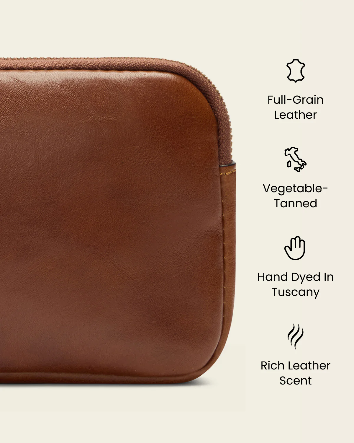 Forma5 Earth - Leather Zip Organiser - Image 8