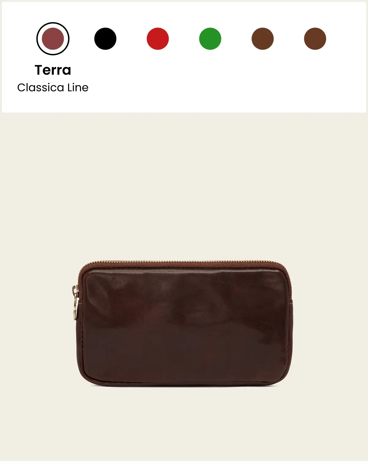 Forma5 Earth - Leather Zip Organiser - Image 9