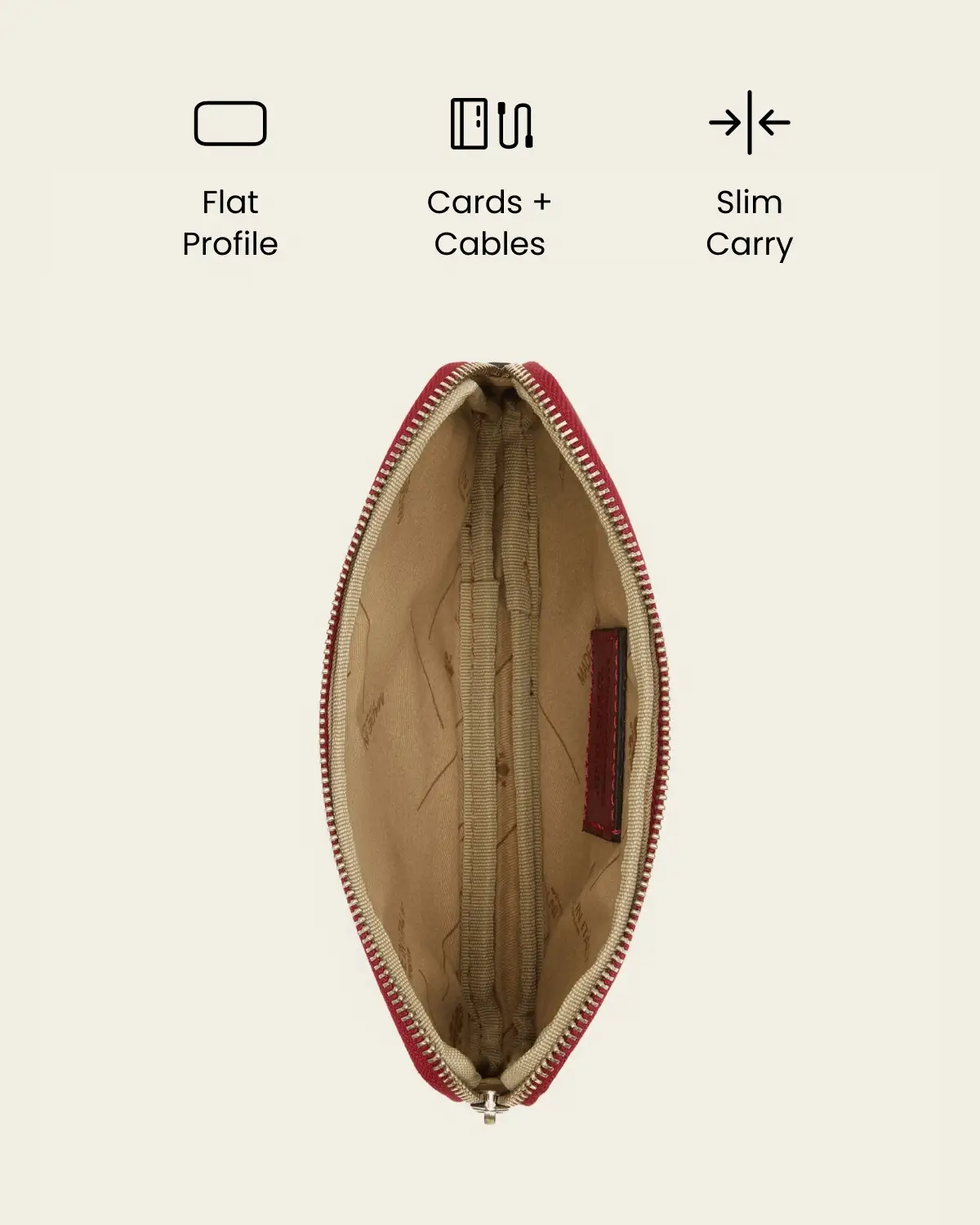 Forma5 Rosso - Leather Zip Organiser - Image 2