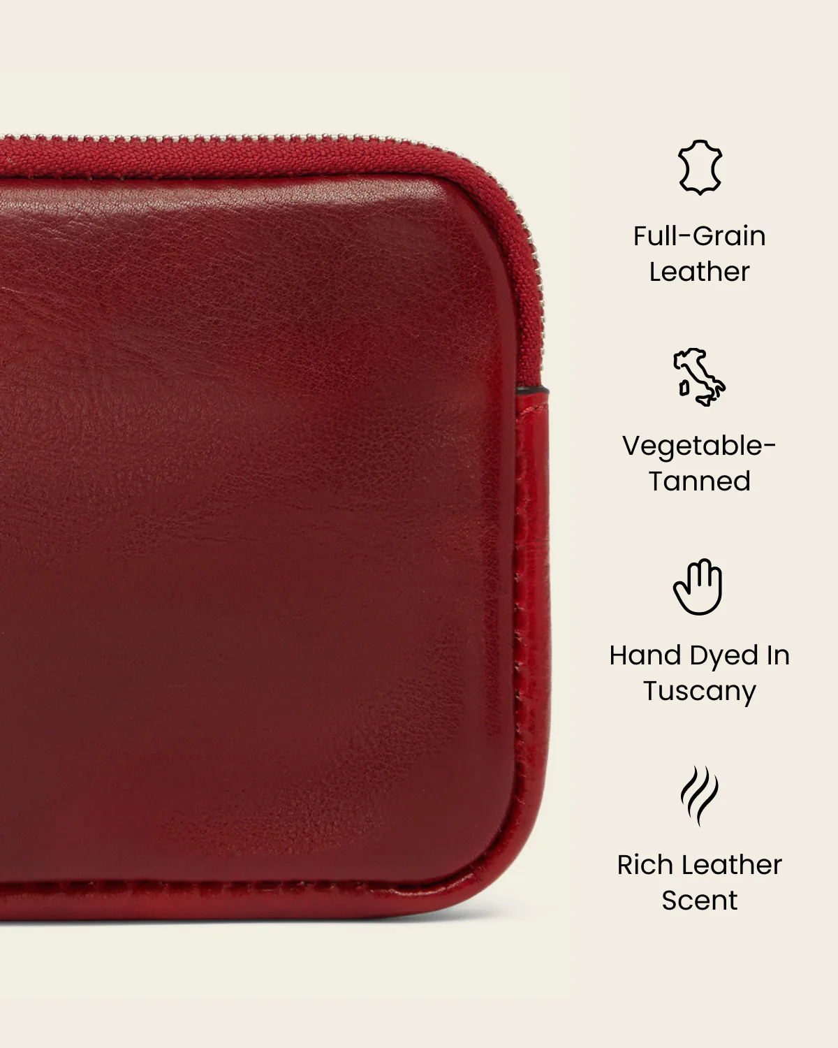 Forma5 Rosso - Leather Zip Organiser - Image 9