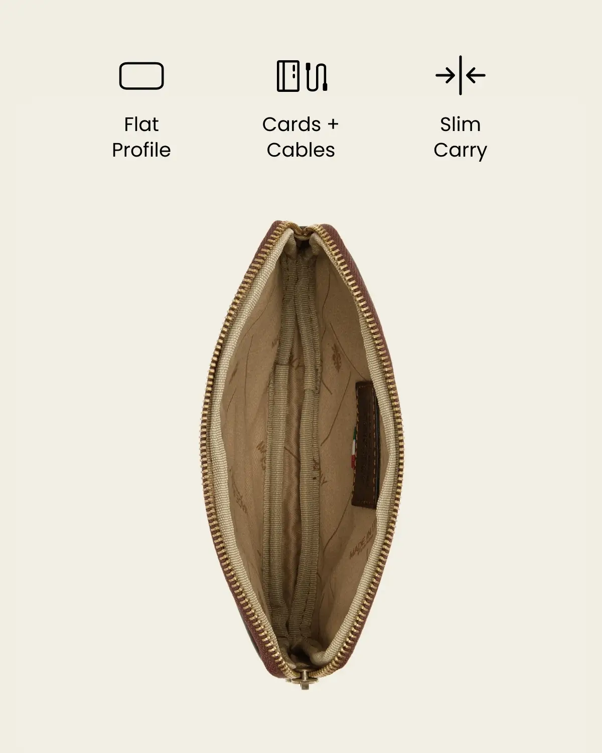 Forma5 Terra - Leather Zip Organiser - Image 2