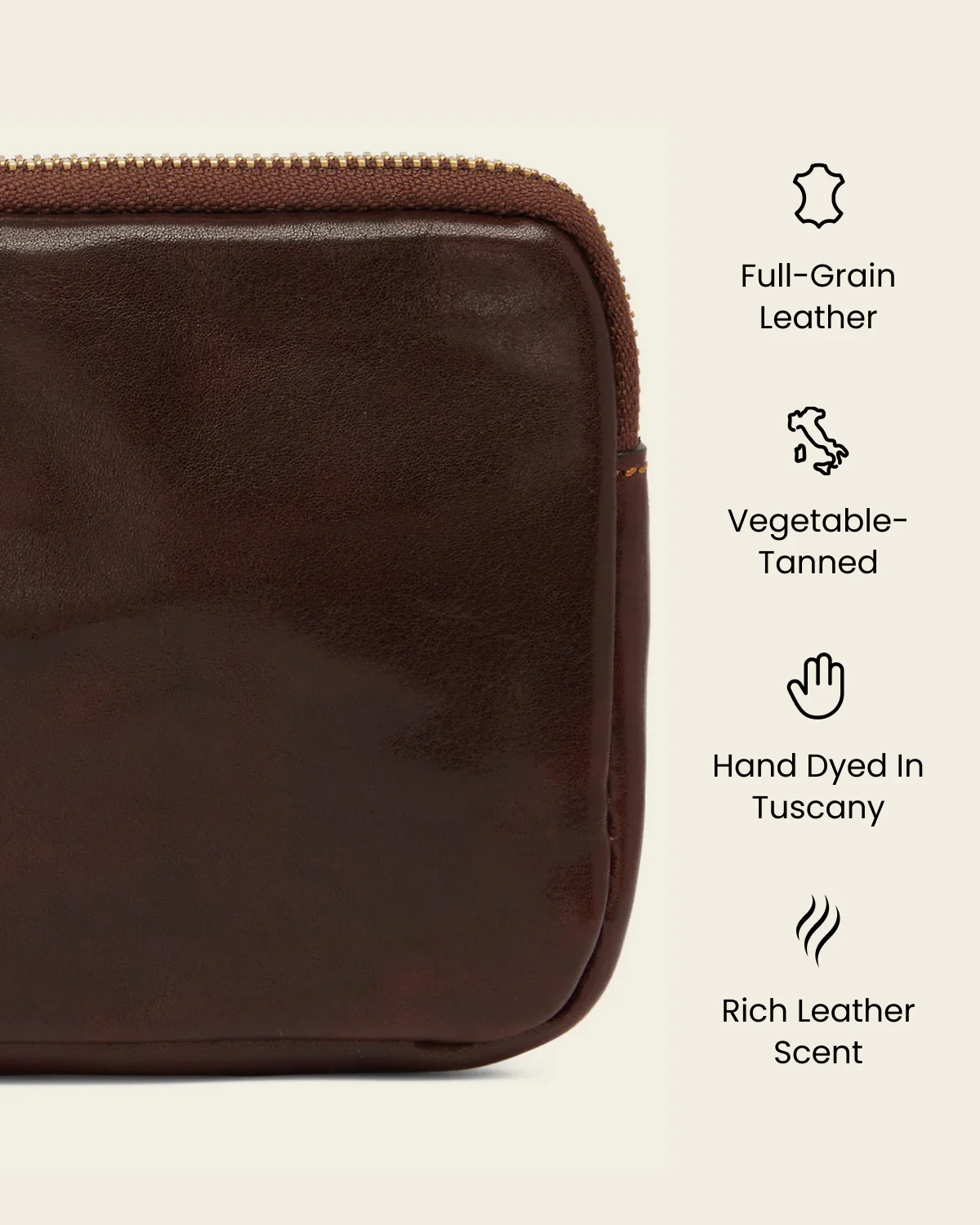 Forma5 Terra - Leather Zip Organiser - Image 9