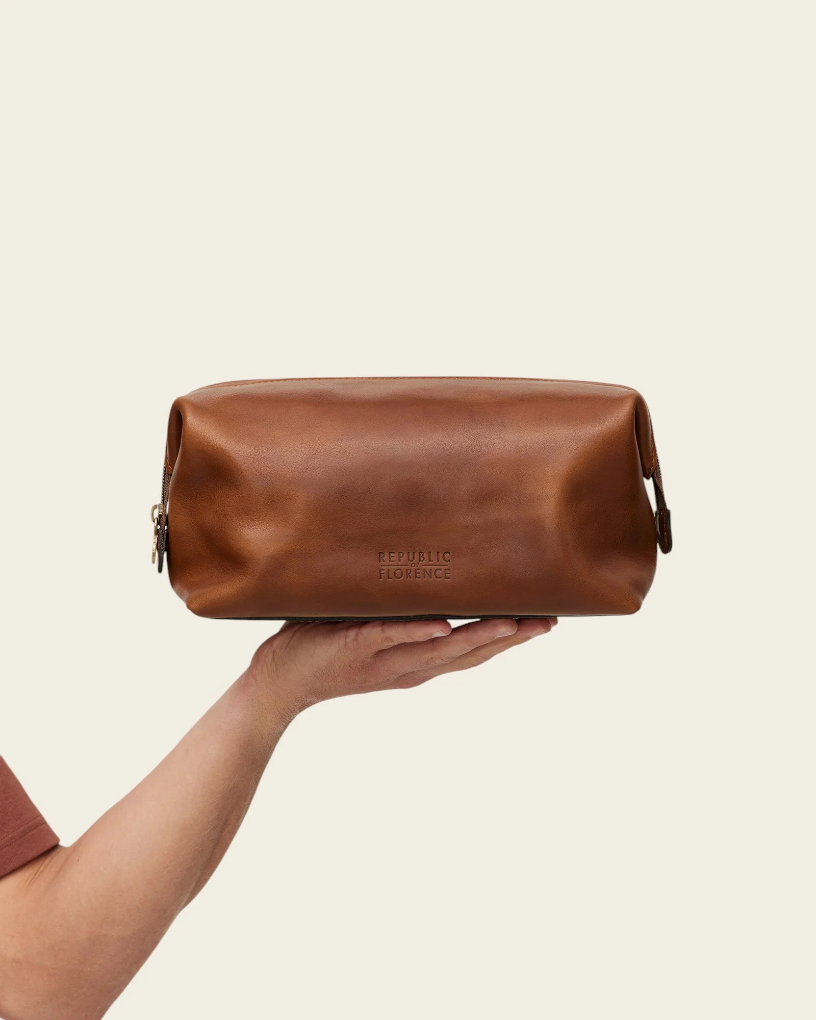 Grand Dopp Kit Earth - Leather Toiletry Bag - Image 3
