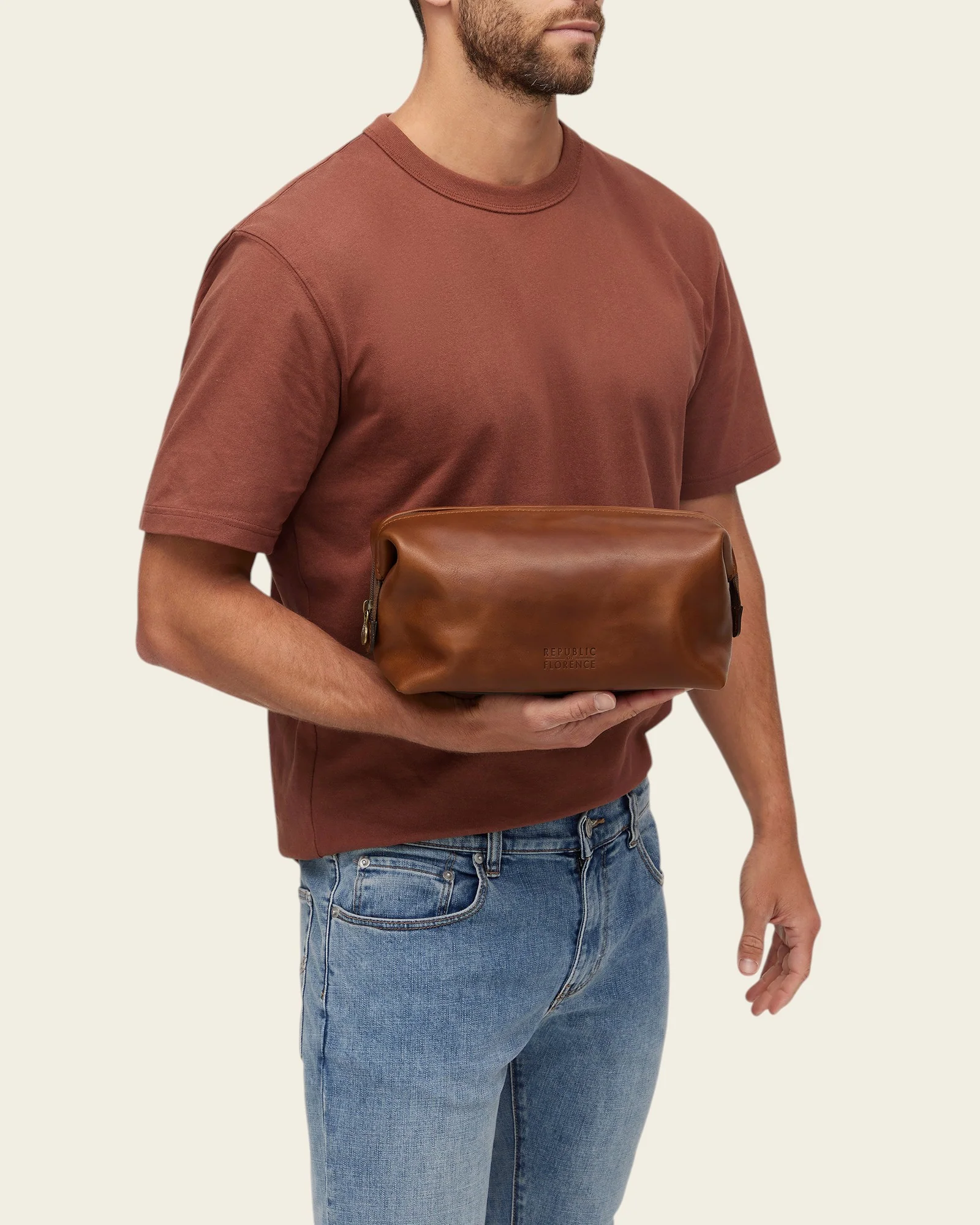 Grand Dopp Kit Earth - Leather Toiletry Bag - Image 6