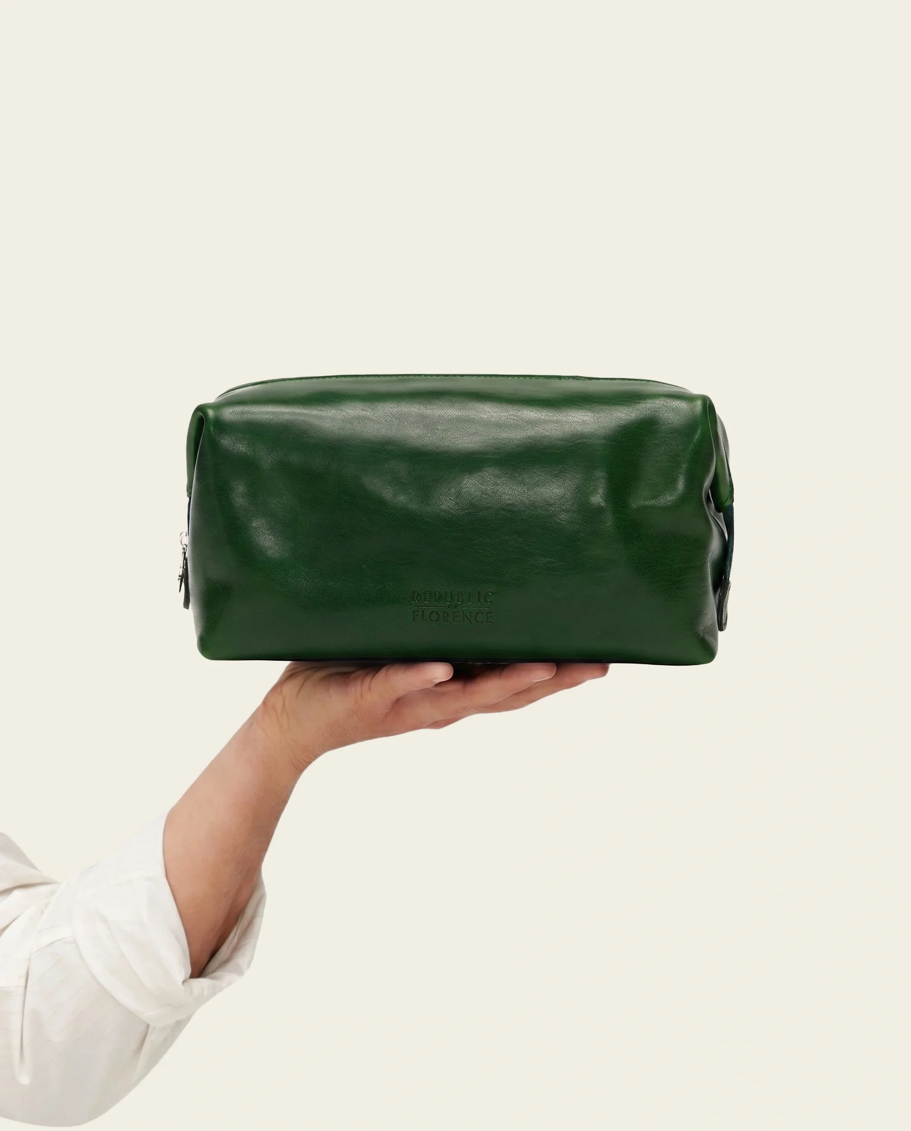 Grand Dopp Kit Forest - Leather Toiletry Bag - Image 6
