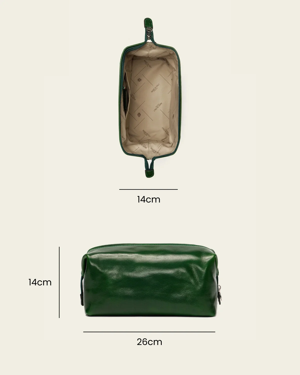 Grand Dopp Kit Forest - Leather Toiletry Bag - Image 7