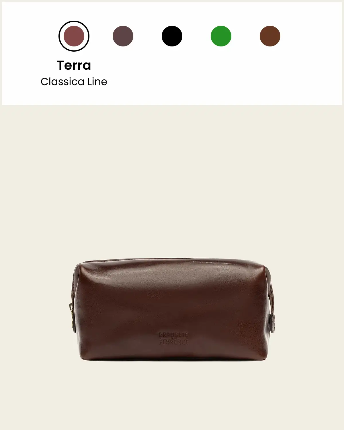 Grand Dopp Kit Earth - Leather Toiletry Bag - Image 9