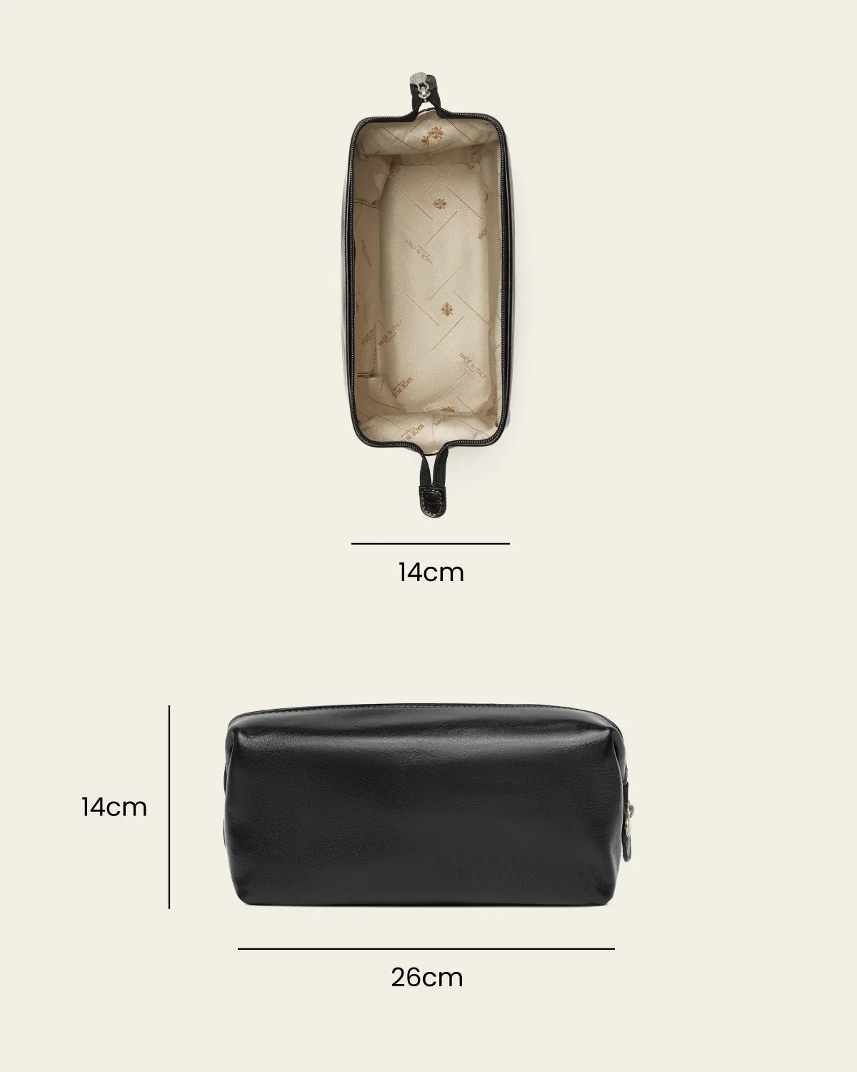 Grand Dopp Kit Jet - Leather Toiletry Bag - Image 7