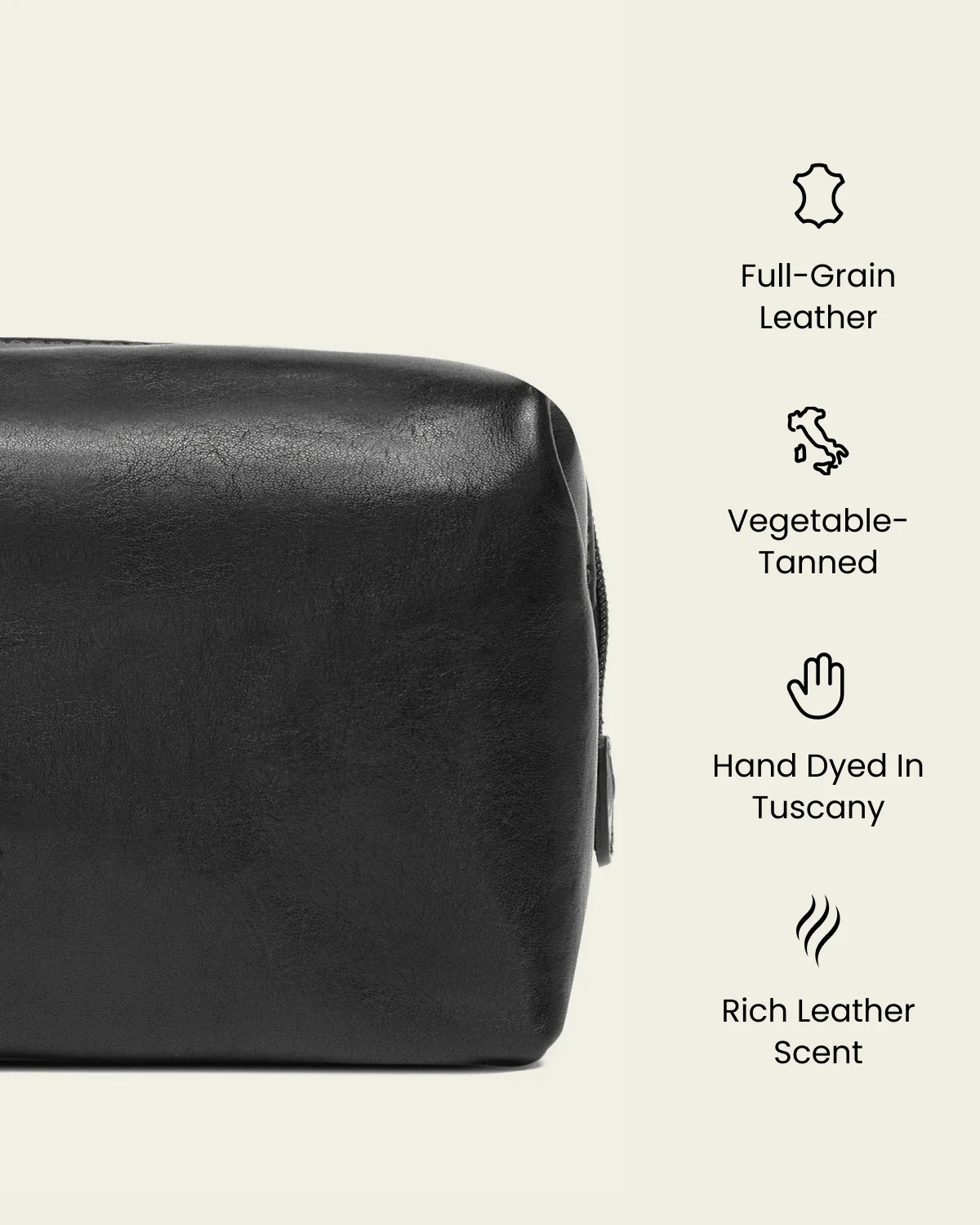 Grand Dopp Kit Jet - Leather Toiletry Bag - Image 8