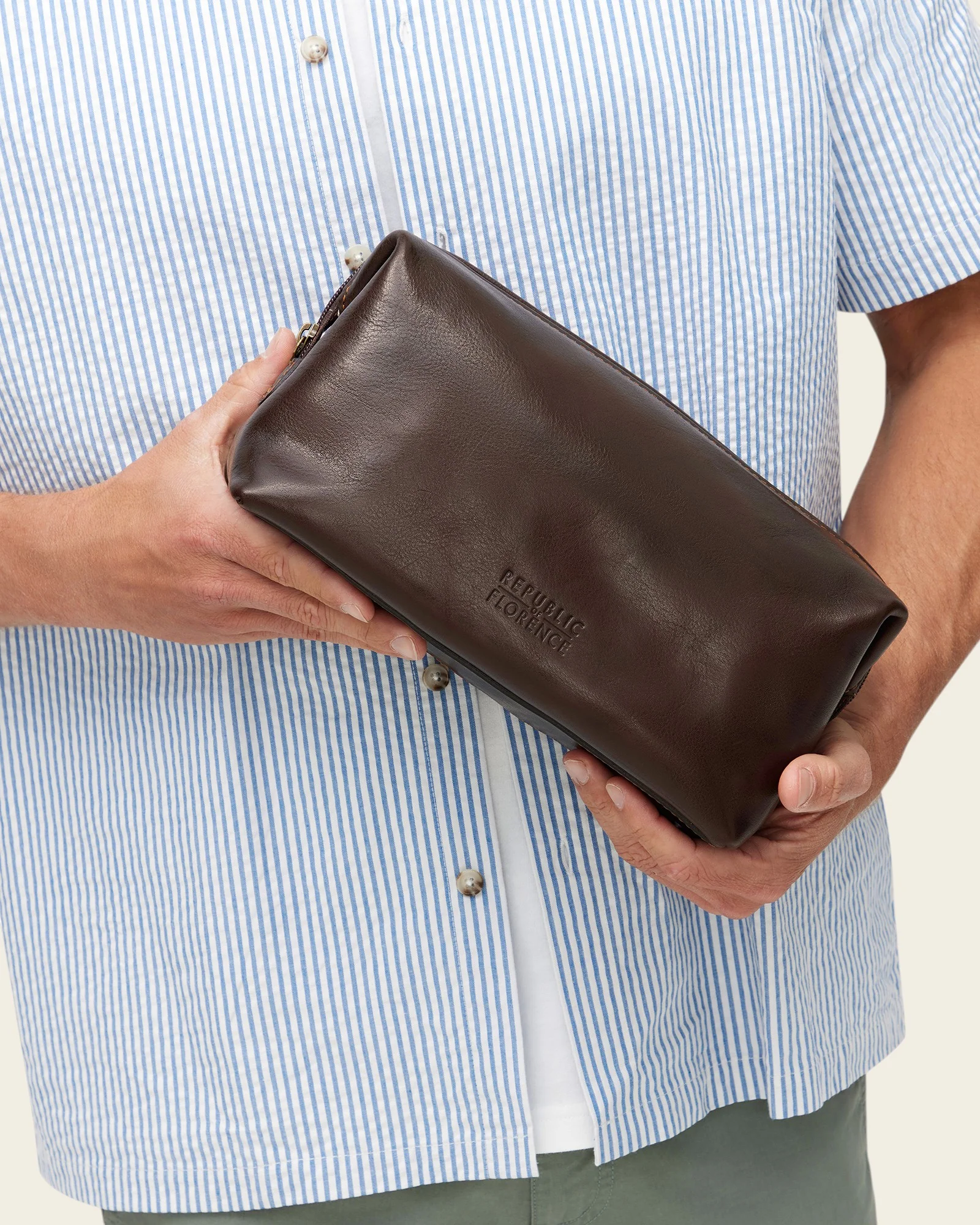 Grand Dopp Kit Moro - Leather Toiletry Bag - Image 3