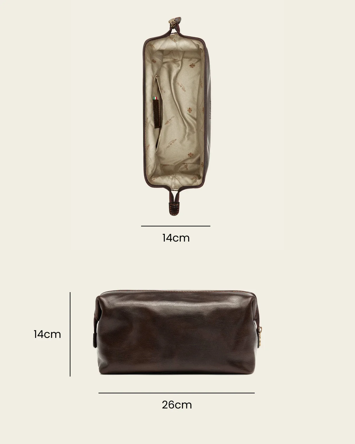 Grand Dopp Kit Moro - Leather Toiletry Bag - Image 7