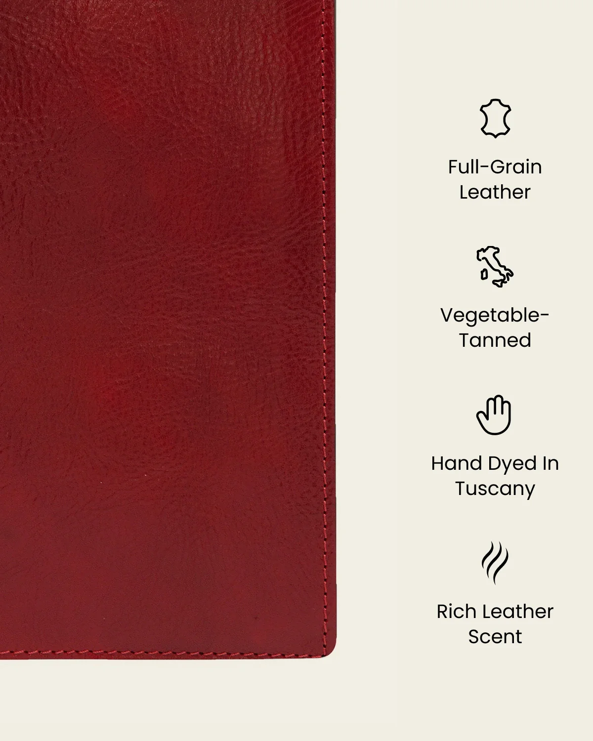 Journal A5 Rosso - Leather Notebook - Image 10