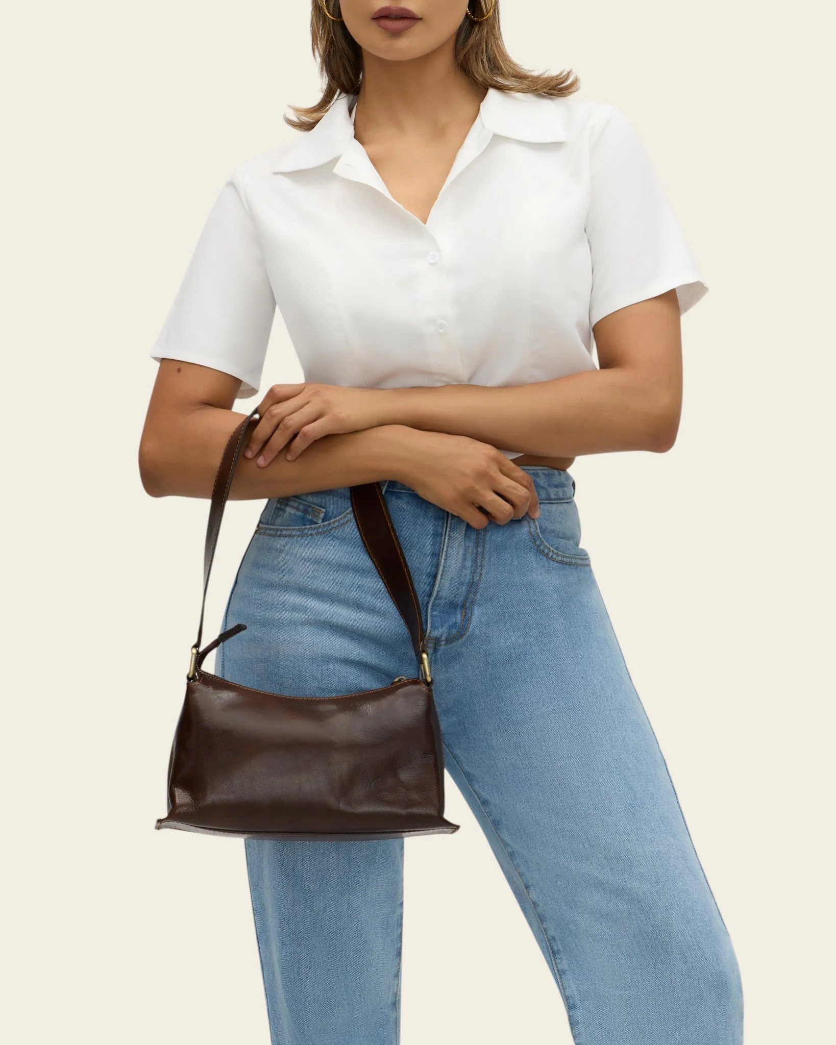Laura Moro - Leather Shoulder Bag - Image 6