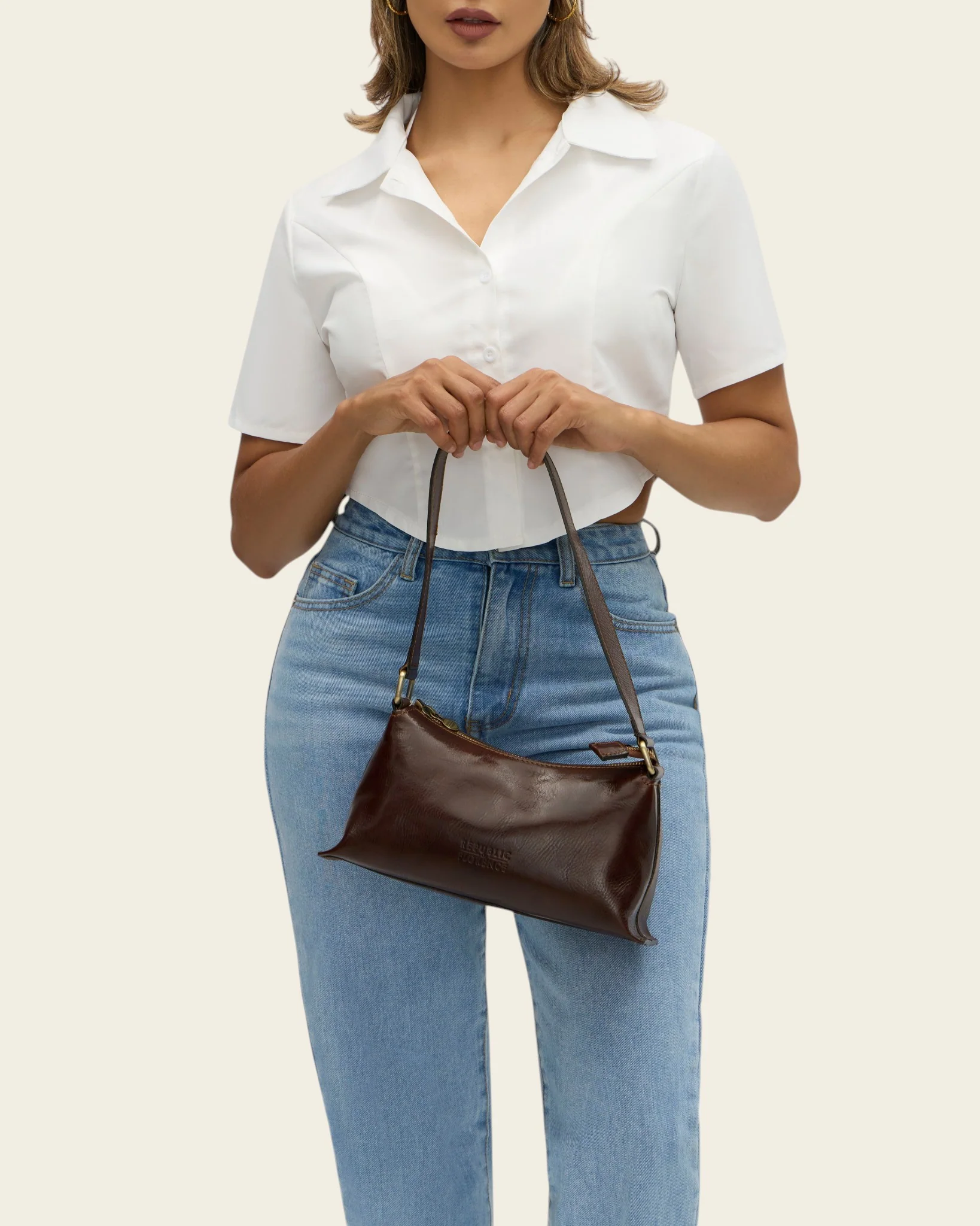 Laura Terra - Leather Shoulder Bag - Image 6