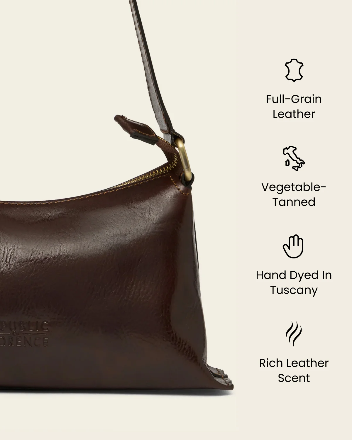 Laura Terra - Leather Shoulder Bag - Image 8