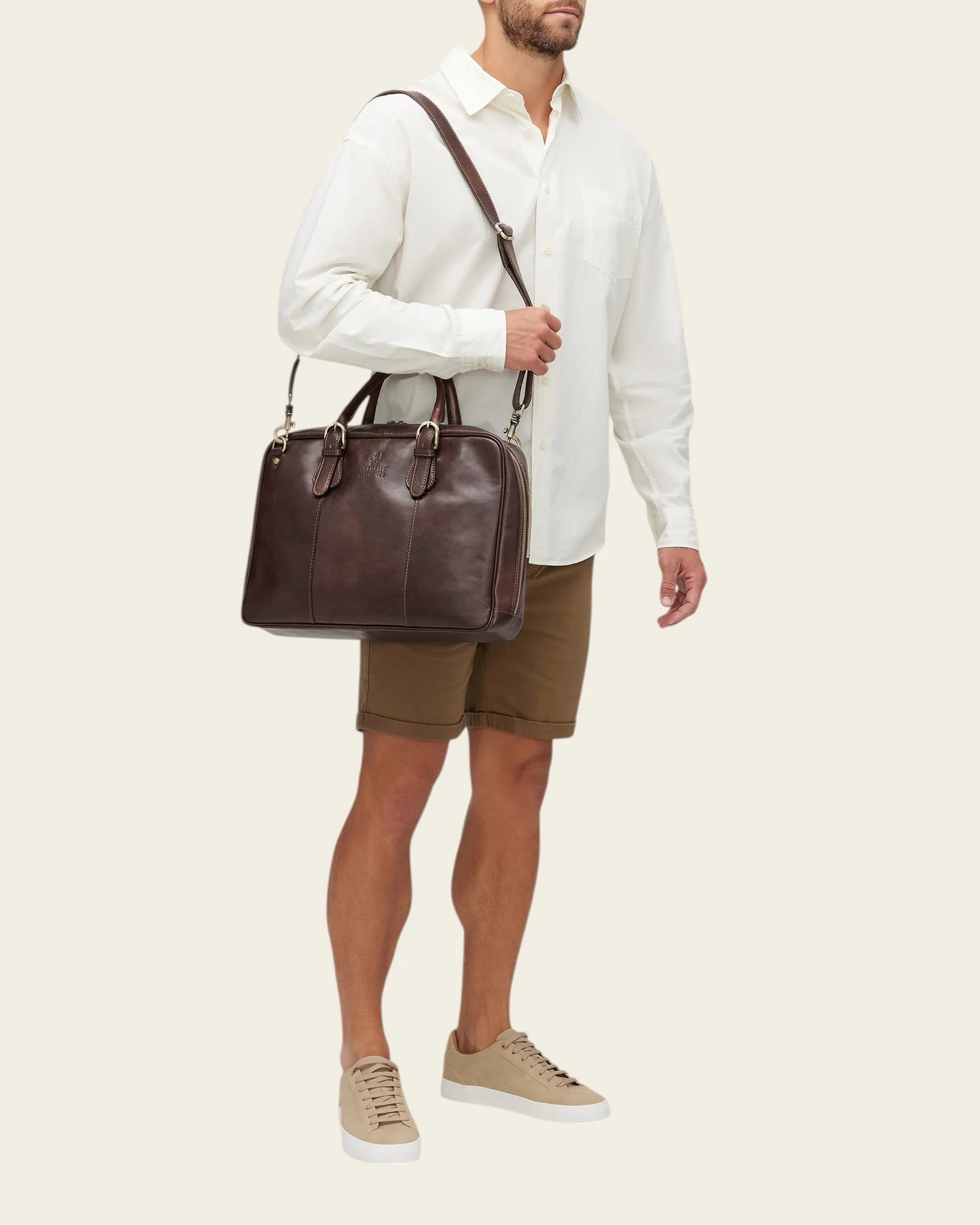 Madrid Espresso - 16" Leather Briefcase - Image 7
